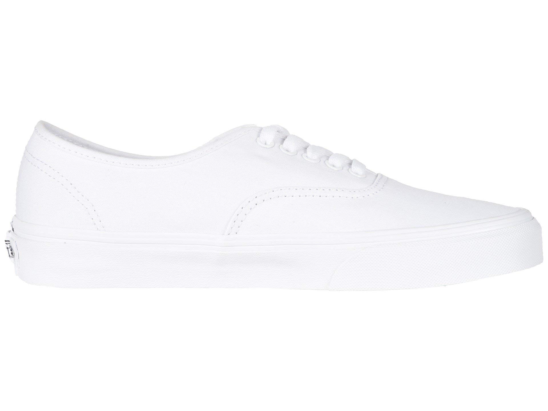 Vans Authentic Unisex Sneakers for Men & Women - Classic True White Canvas Low-Top Shoes for Casual Wear & Street Style