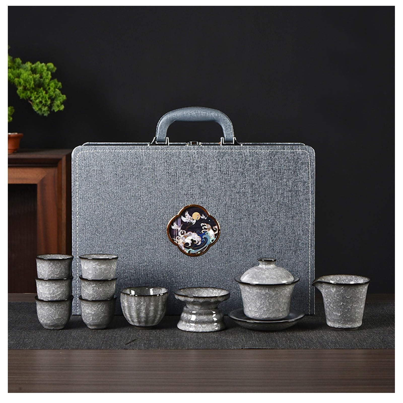 Premium Chinese Gongfu Tea Set - Authentic Asian Tea Ceremony Kit for Adults, Portable & Reusable with Travel Bag - Perfect for Home, Office, Gifting, Camping & Outdoor Tea Parties