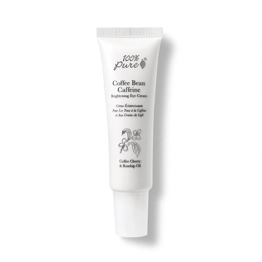 100% Pure Organic Coffee Bean Caffeine Eye Cream for Dark Circles & Puffiness - Anti-Aging & Hydrating Under Eye Treatment for Men & Women - Perfect for Morning & Night Skincare Routine