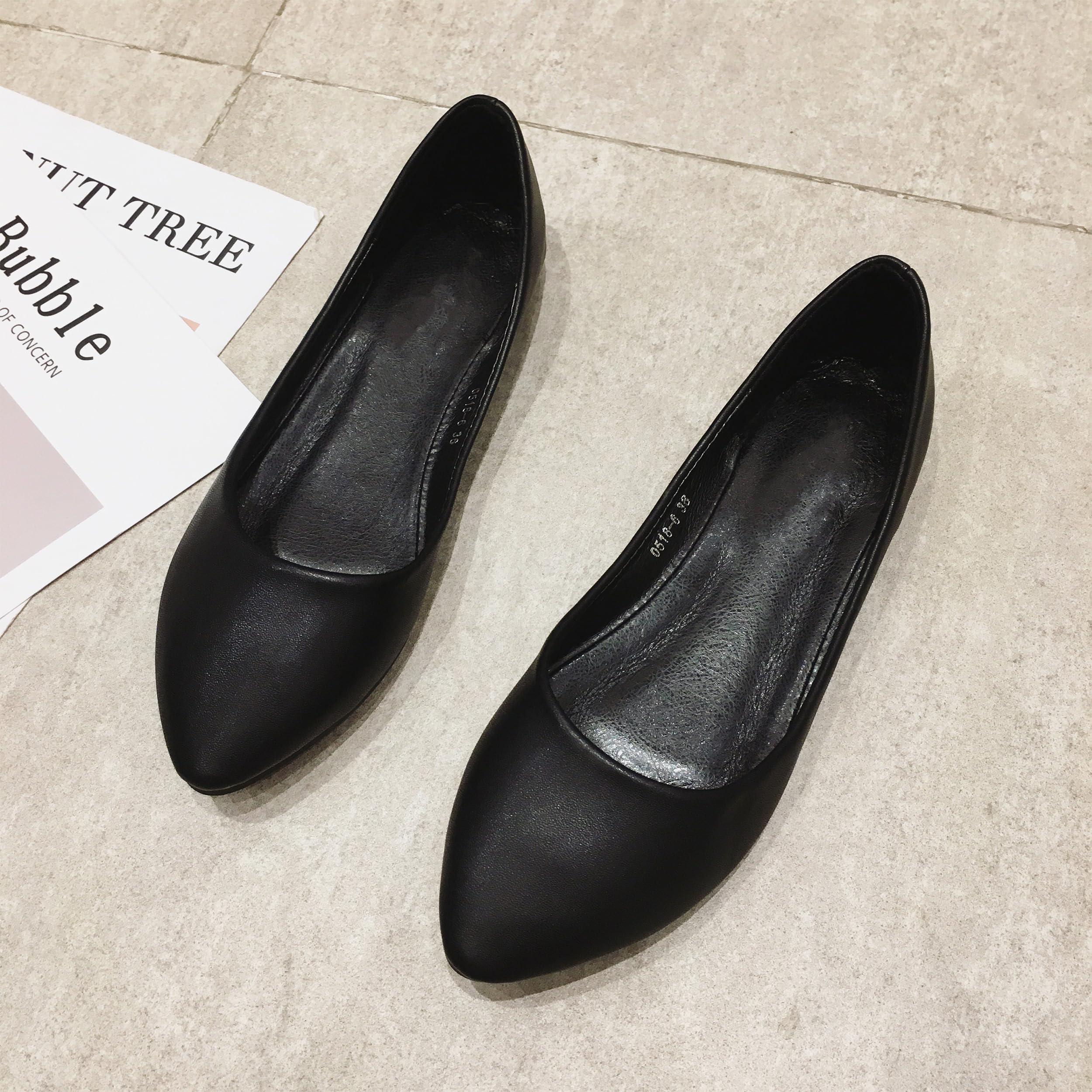 MAIERNISI JESSI Women's Ballet Flats - Pointed Toe Dress Shoes for Business Casual & Office Wear - Comfortable Slip-On Work Shoes for Women - Perfect for Daily Commute, Business Meetings & Professional Occasions