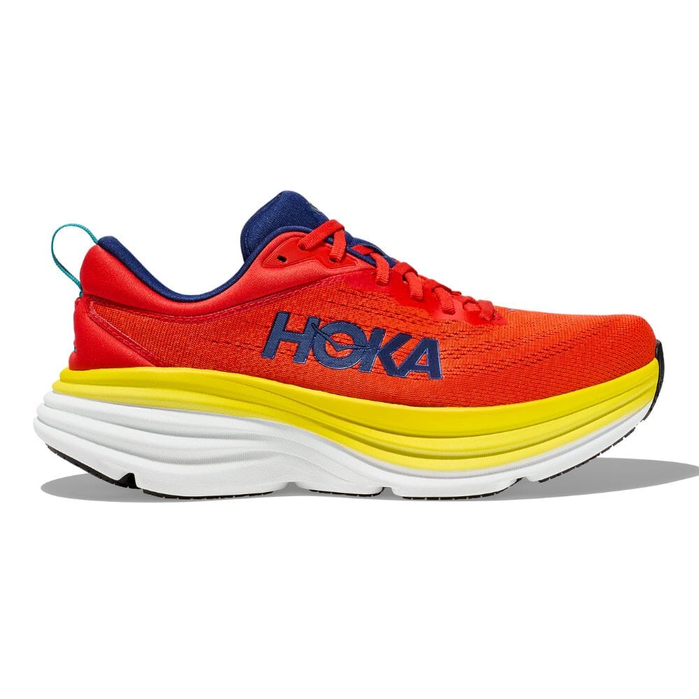 Hoka Men's Bondi 8 Running Shoes - Lightweight Cushioned Sneakers for Marathon, Jogging & Walking - Breathable Mesh Upper with Maximum Support & Comfort