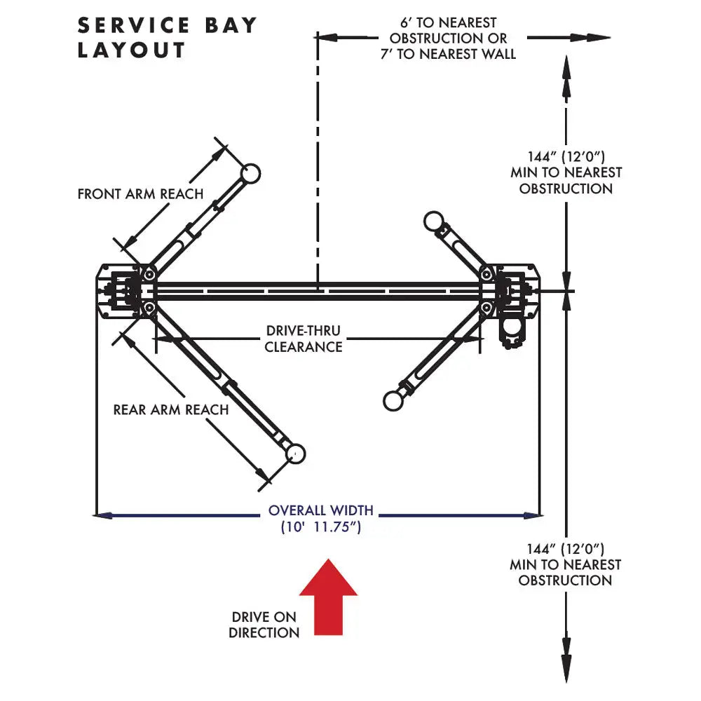 Challenger SA10 10K Symmetric/Asymmetric 2 Post Car Lift - Heavy Duty Auto Lift for Home Garage & Professional Workshop - Perfect for Car Repair, Maintenance & Detailing