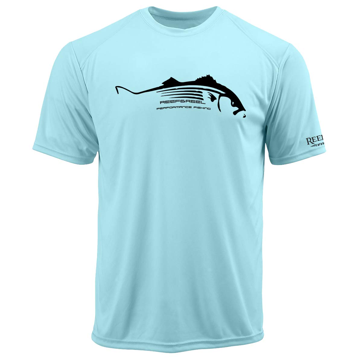 Reef & Reel Men's Short Sleeve Performance Fishing Shirt - UPF 50+ Sun Protection & Moisture Wicking - Ideal for Striper Fishing & Outdoor Activities