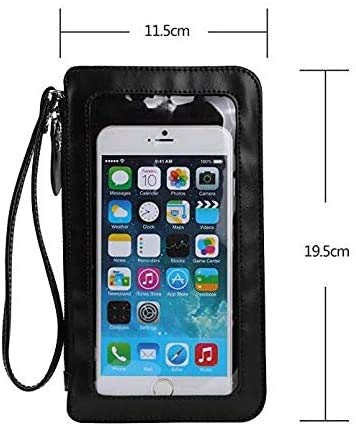 Universal PU Leather Crossbody Phone Bag for Women - Slim Wallet Pouch with Card Holder for iPhone 14 Pro Max/13/12/11, Galaxy S22/S21/A53, Pixel 6a/5a - Perfect for Travel, Shopping & Everyday Use