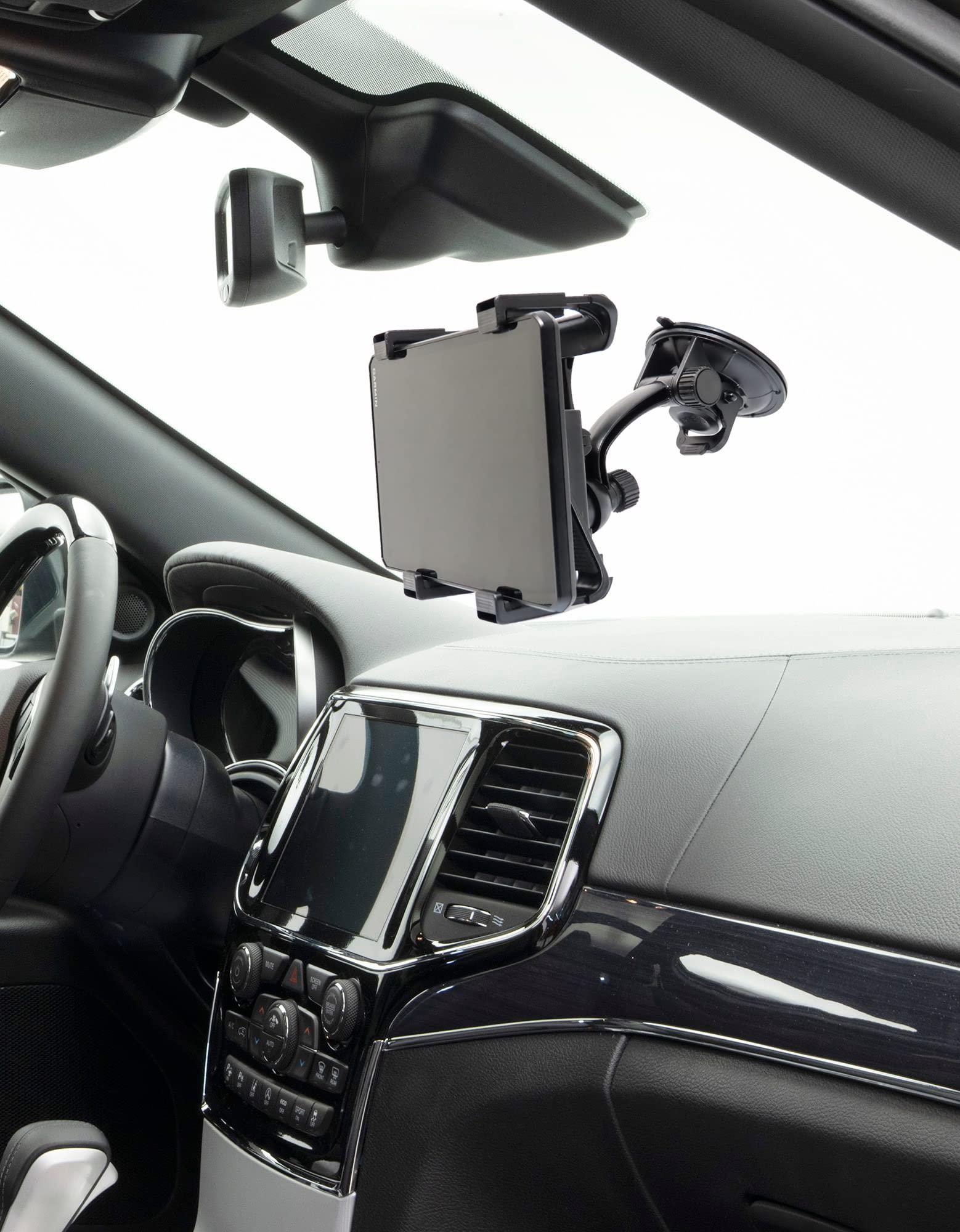 Ramtech Adjustable Windshield Suction Mount Holder for Rand McNally OverDryve 8 PRO GPS - Universal Car Truck Vehicle Bracket Stand with Magnetic Mount (Fits Most GPS Devices) - Perfect for Road Trips & Navigation