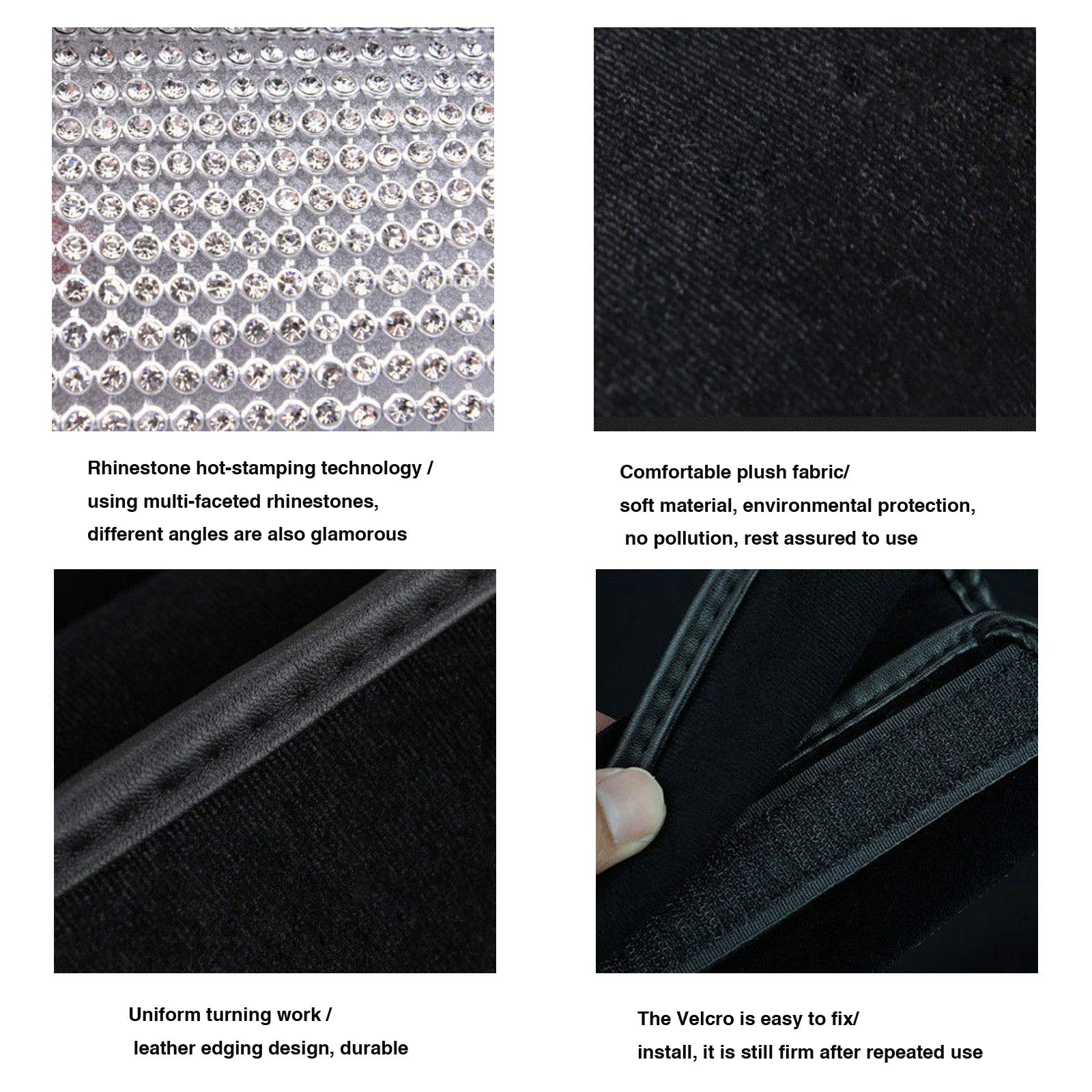 2pcs Crystal Rhinestone Leather Seat Belt Shoulder Pads - Bling Bling Diamond Car Seatbelt Cover for Women, Universal Fit - Perfect for Daily Commute, Road Trips & Luxury Car Accessorizing