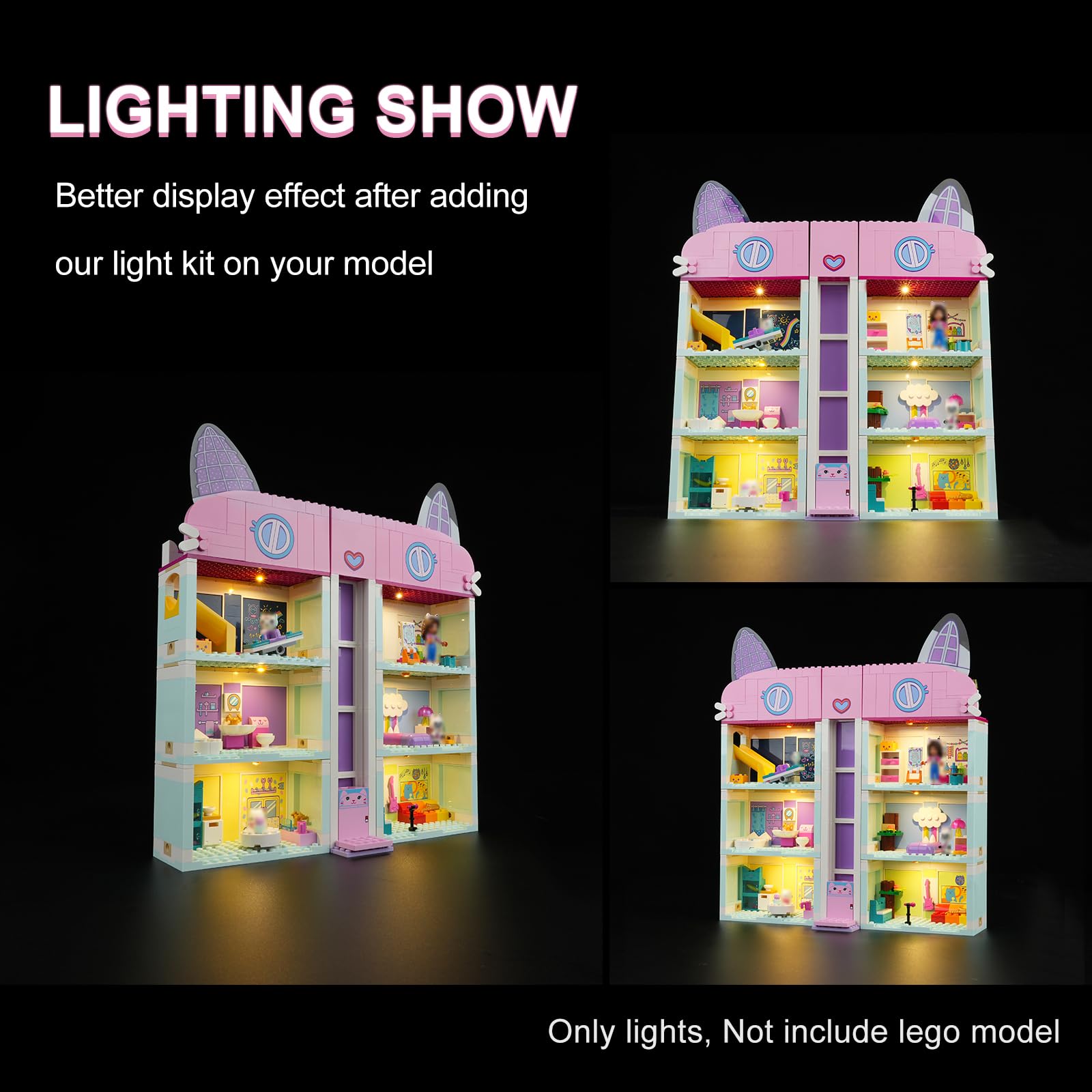 CoolDAC LED Light Kit for Lego 10788 Gabby's Dollhouse Toy Set (Lights Only, No Models) - Creative Decorative Lighting Compatible with Lego Gabby's Dollhouse | Perfect for DIY Room Decor, Birthday Gifts & Enhancing Playtime Experience