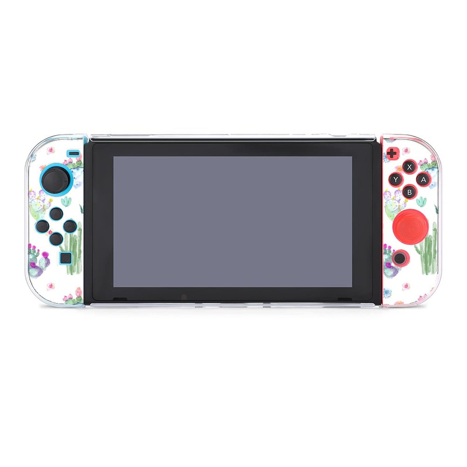 Shock-Absorption Anti-Scratch Cactus Pattern Protective Case Cover for Nintendo Switch - Perfect for Gaming, Travel & Everyday Protection