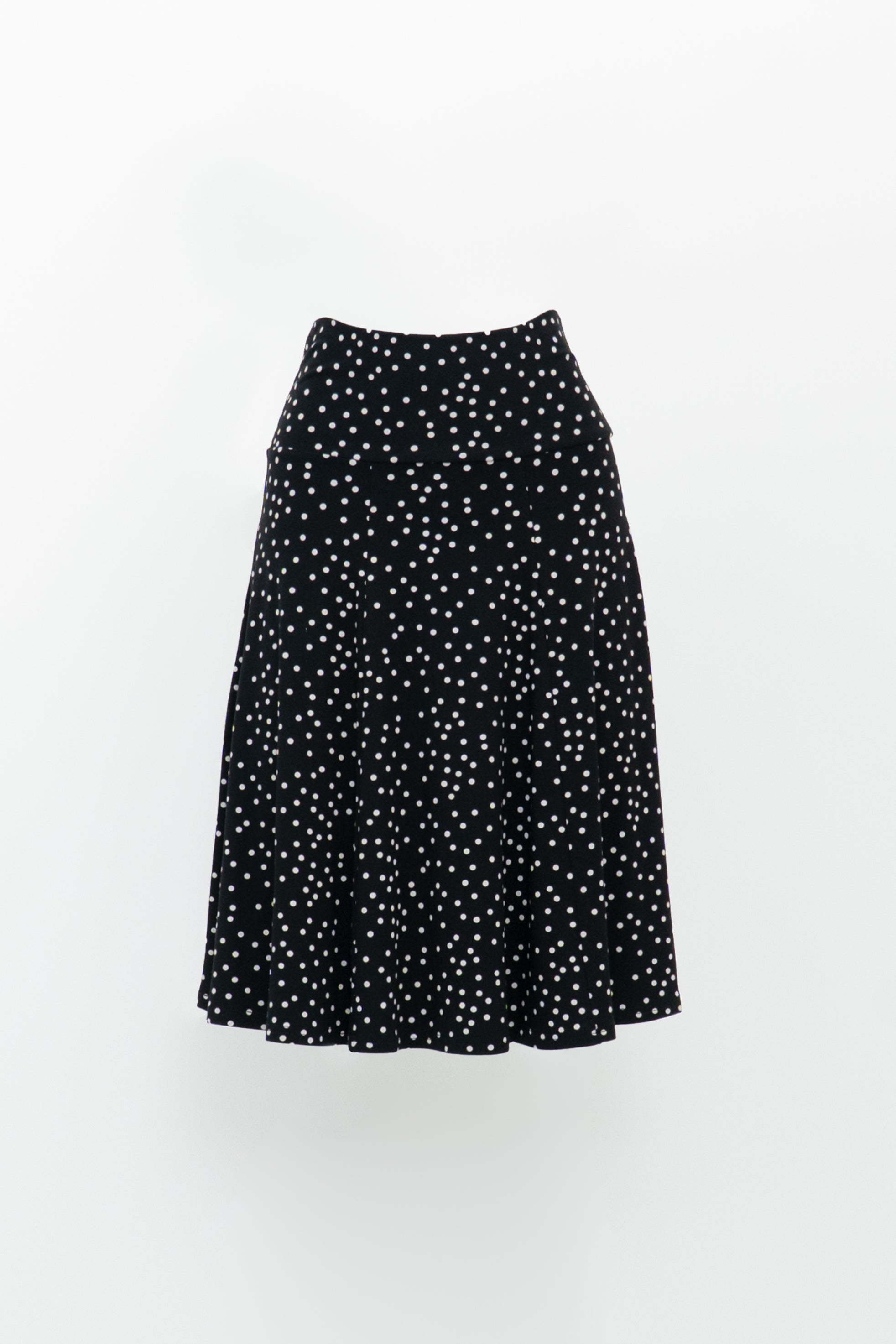 Aly Polka Dot Bamboo Skirt - Eco-Friendly & Comfortable Women's Skirt for Casual Wear, Office, and Summer Outfits