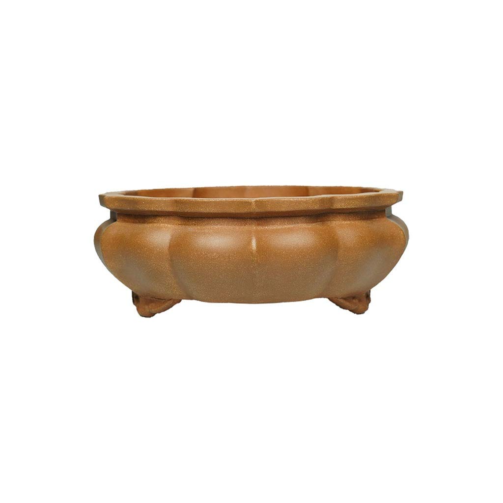 12.71 Inch Purple Sand Flower Pot - Retro Decorative Planter for Outdoor Garden, Courtyard, Home Study, Coffee Table & Office Decor - Perfect for Indoor Plants & Succulents