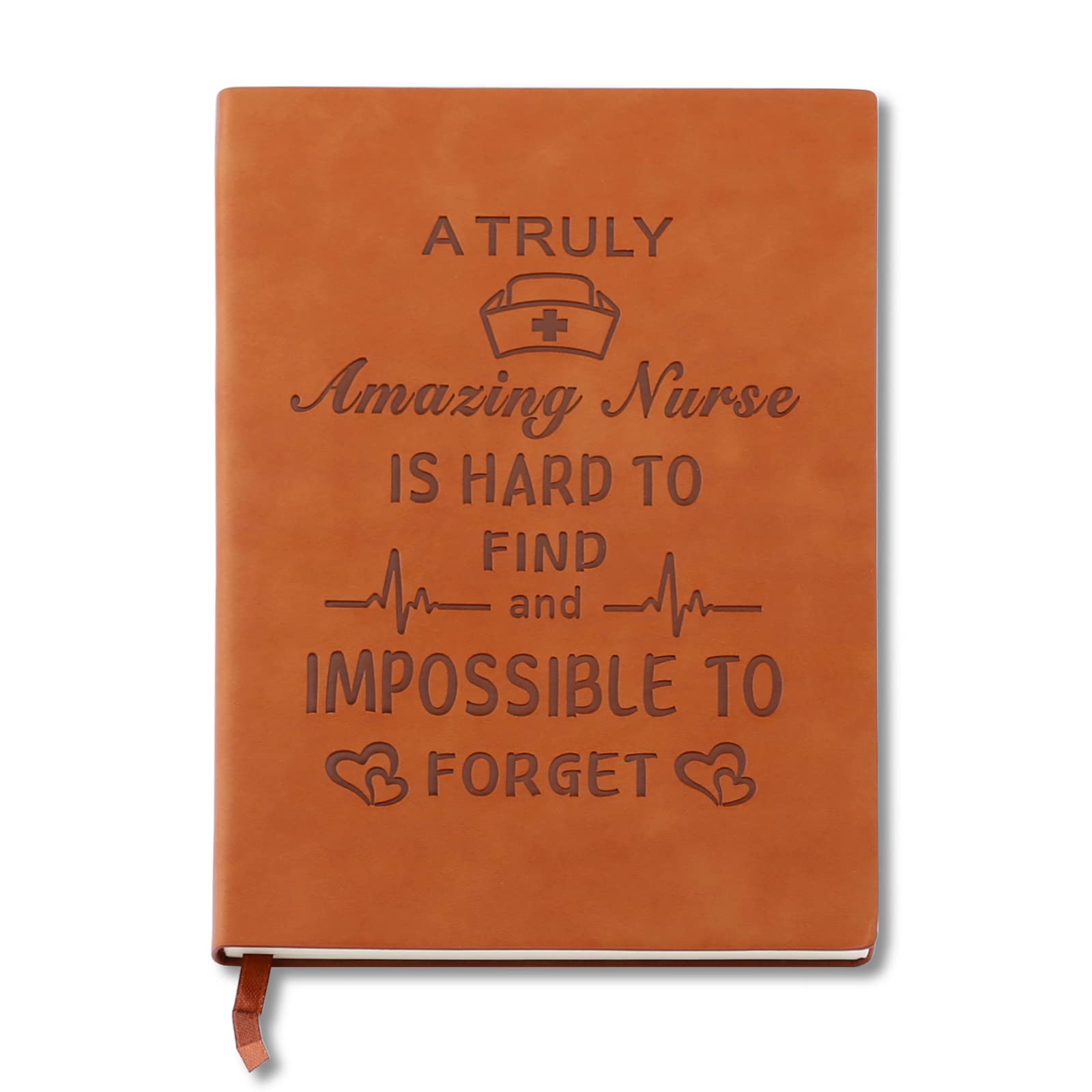 Premium Leather Notebook for Nurse Practitioners - Doctor, EMT, PT, NP, LPN Gift Idea - Nursing Student & Medical Assistant Graduation/Birthday Present (Brown) - Perfect for Clinical Notes, Patient Charts & Daily Journaling