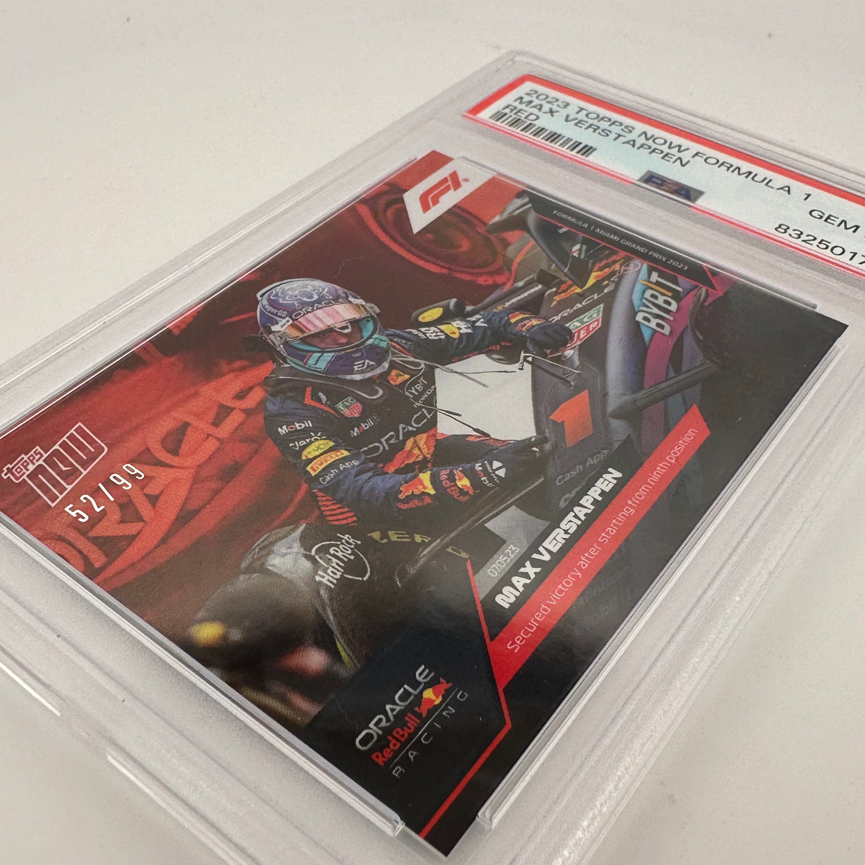 PSA 10 Graded Max Verstappen #14 Red Bull Racing 2021 Topps Chrome Formula 1 Card 52/99 - Rare Collectible for F1 Fans & Sports Memorabilia Enthusiasts