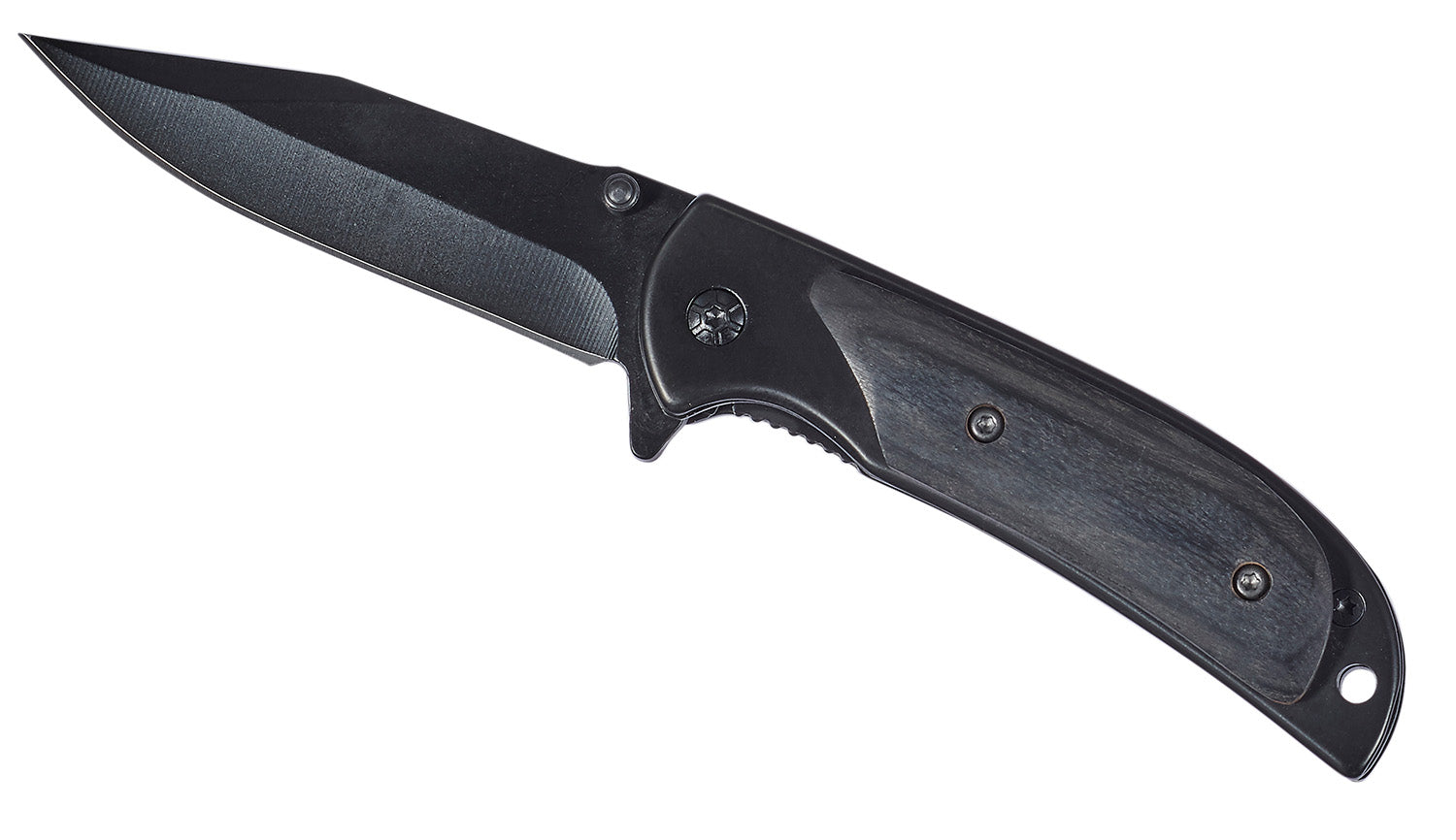 Visol Blackwood Small Pocket Knife - Compact Folding Knife with Wood Handle for Everyday Carry, Camping & Outdoor Activities