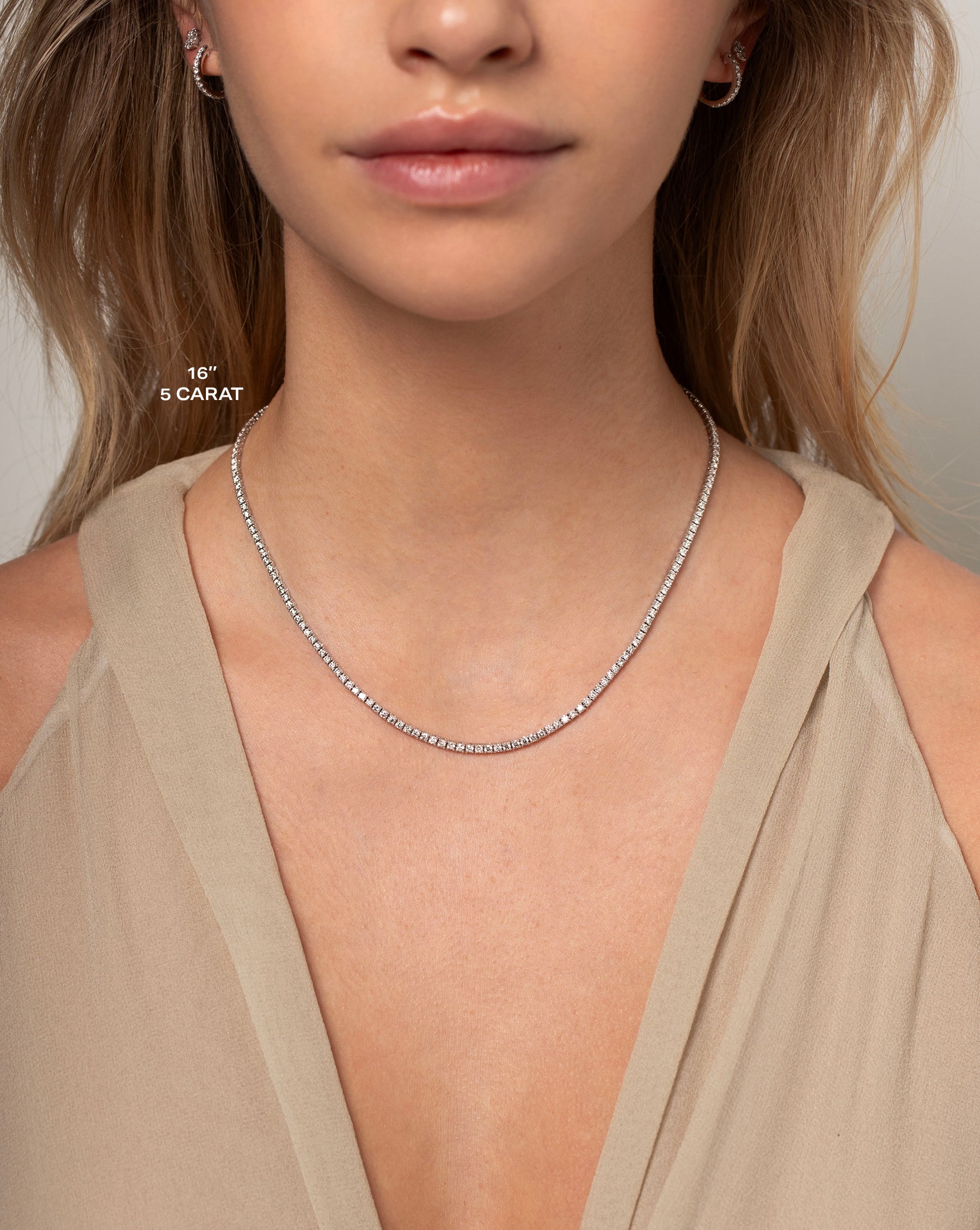 Elegant Diamond Tennis Necklace for Women - 14K Gold Plated Cubic Zirconia Pendant - Perfect for Weddings, Parties & Special Occasions