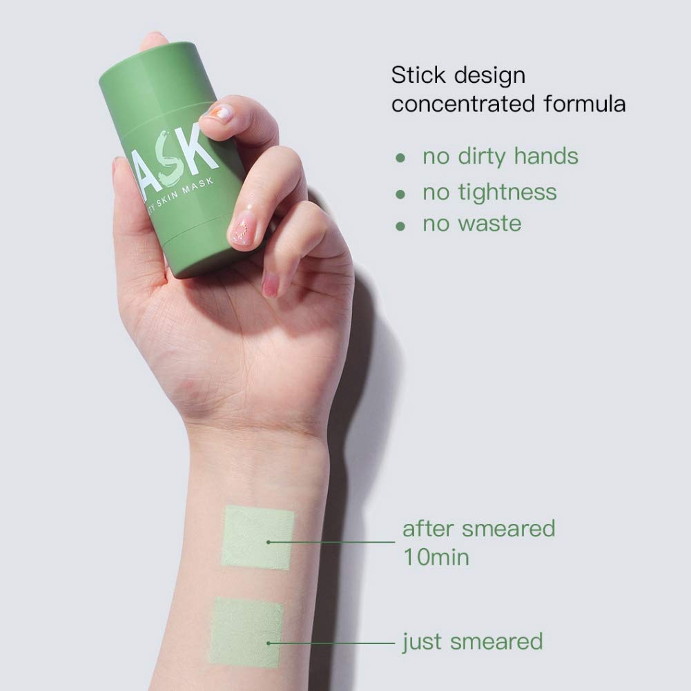 Ofanyia Green Tea Clay Face Mask Stick - Deep Cleansing Blackhead Remover & Acne Treatment for Oily Skin | Oil Control, Pore Minimizer & Skin Moisturizer | Natural Facial Mud Mask for Glowing Skin | Perfect for Daily Skincare Routine & Spa Night