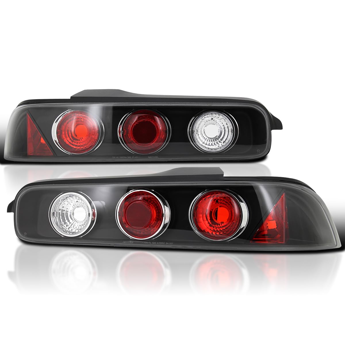 Spec-D Tuning JDM Black LED Tail Lights for 1994-2001 Acura Integra Coupe - Smoked Lens Left & Right Pair - Enhances Night Visibility & Style (Perfect for Car Enthusiasts & Night Driving)
