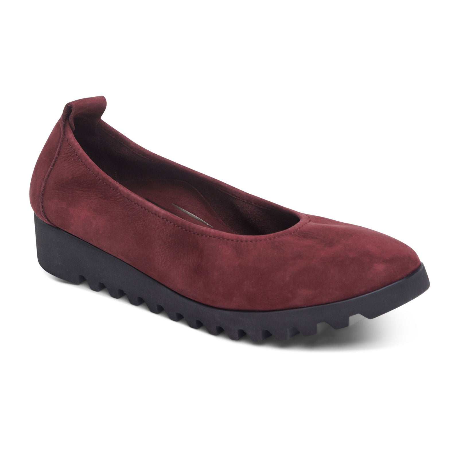 Aetrex Brianna Women's Ballet Flats - Comfortable Slip-On Shoes for Women in Burgundy | Perfect for Work, Casual Wear & Travel