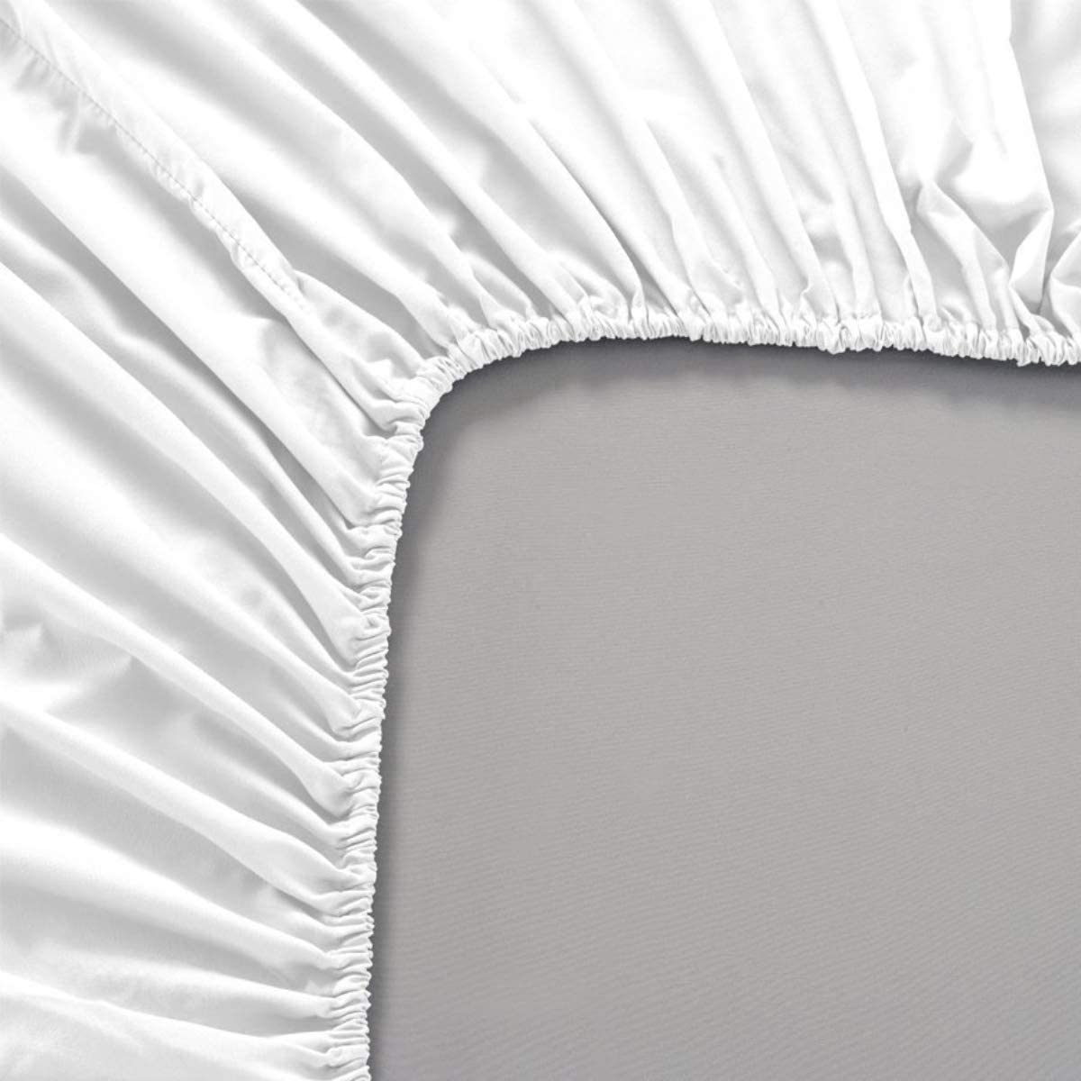 Premium 100% Egyptian Cotton 1200 Thread Count Split Queen Fitted Sheet for Adjustable Beds - 2-Piece Half Split Design (32