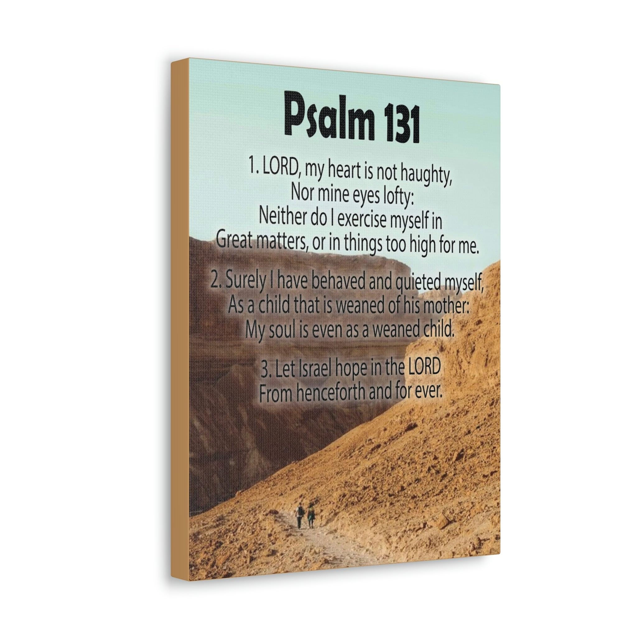 Bible Art Psalm 131 Heart Not Haughty Christian Wall Decor - Inspirational Scripture Canvas Print for Home, Church & Office - Perfect Gift for Religious Holidays & Spiritual Encouragement