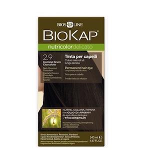 Biokap Nutricolor Delicato 2.9 Dark Chestnut Chocolate Hair Dye - Ammonia Free Permanent Hair Color for Women & Men - Perfect for Brunettes & Covering Gray Hair at Home