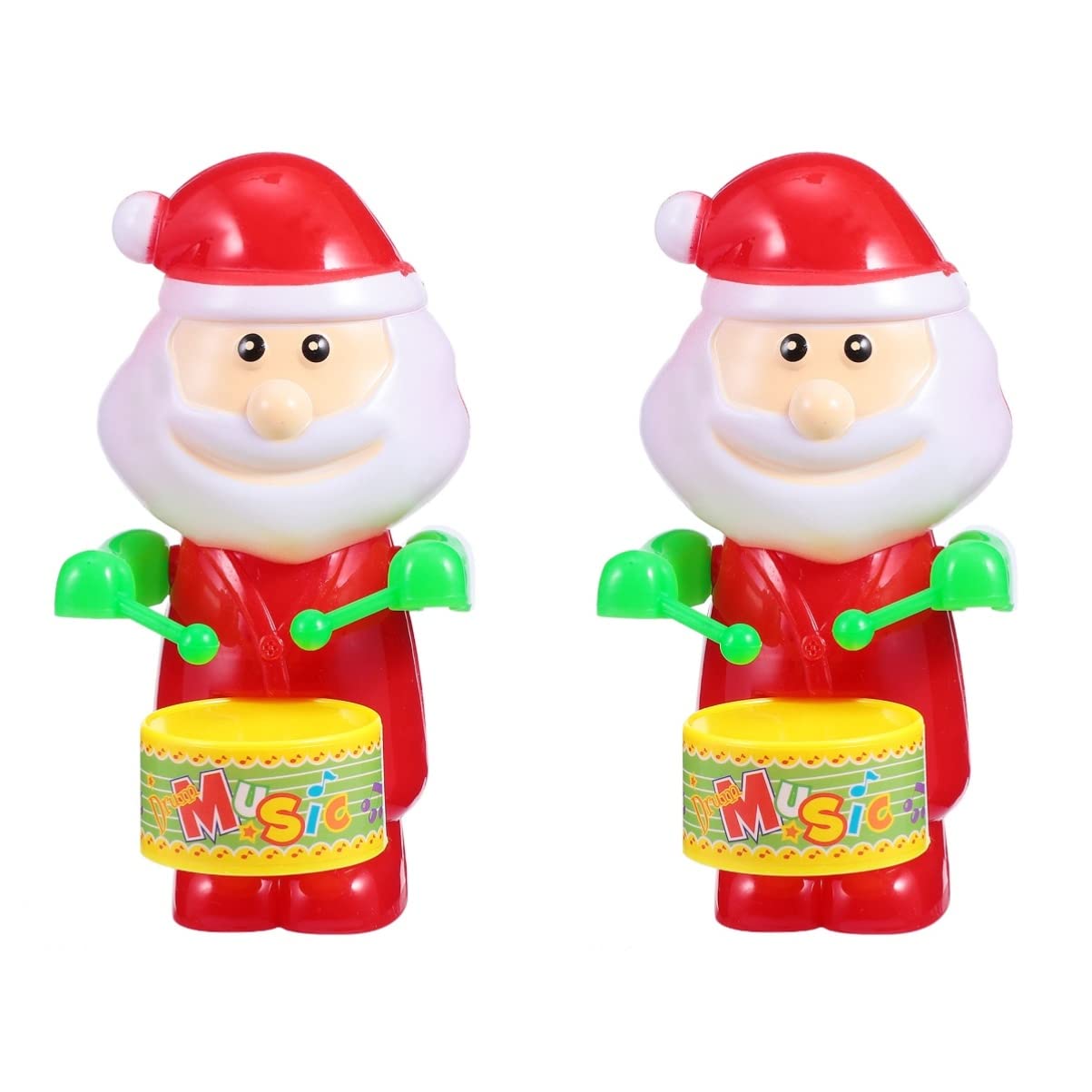 Toyvian 6-Piece Christmas Wind-Up Santa Walking Toy Set - Festive Clockwork Santa Claus Figures for Holiday Decorations, Party Favors & Gift Giving