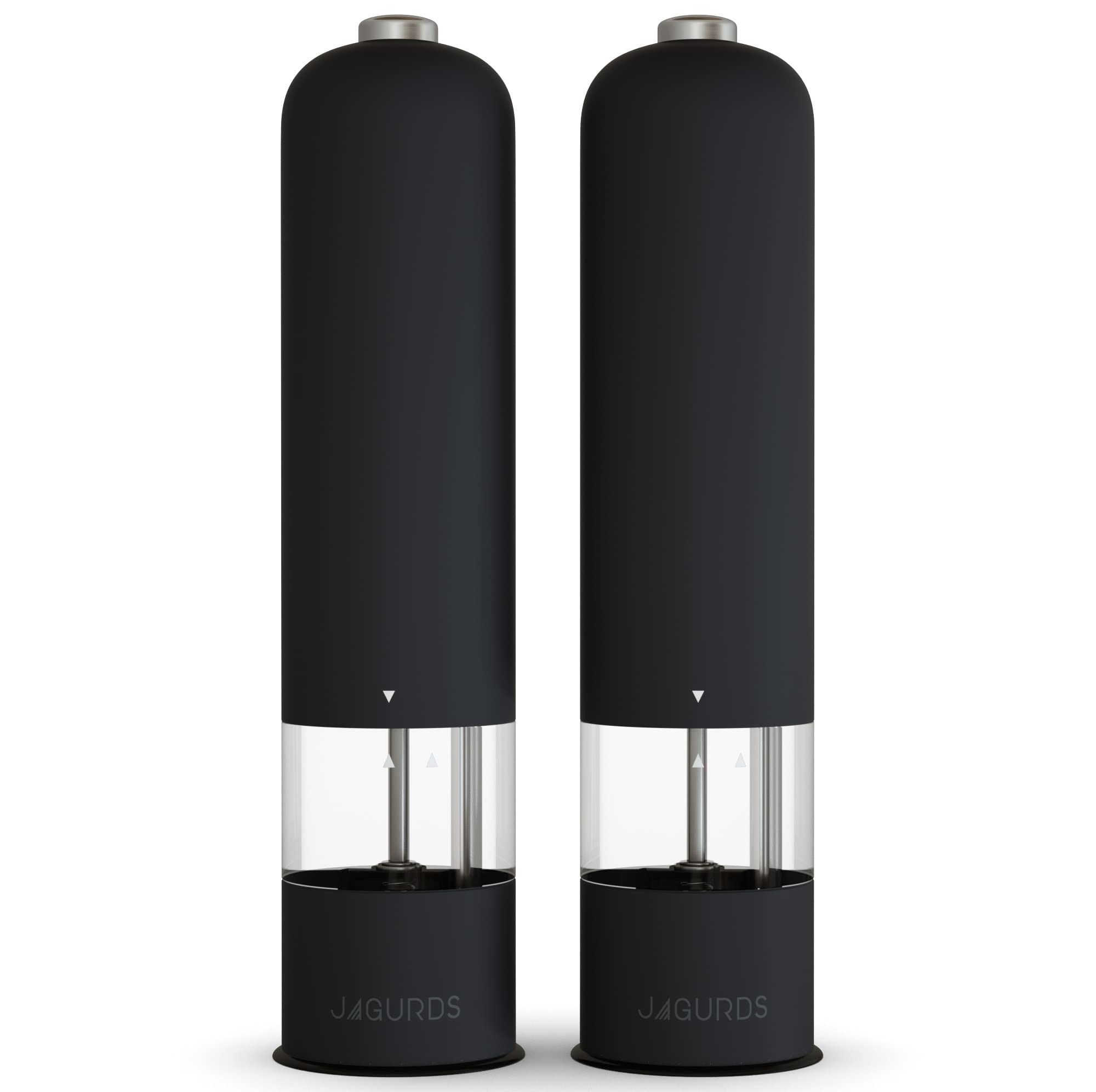 Electric Salt and Pepper Grinder Set - Automatic, Rechargeable, One-Handed Stainless Steel Spice Mill with LED Light - Adjustable Coarseness for Cooking, Dining & Kitchen Use - Perfect for Steak, Salad & Gourmet Meals