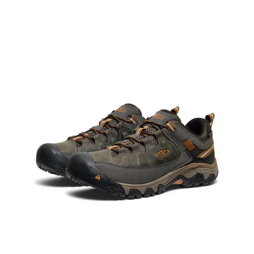 Men's KEEN Targhee III Waterproof Hiking Boots - Black Olive/Golden Brown | All-Terrain Outdoor Shoes for Trekking & Backpacking