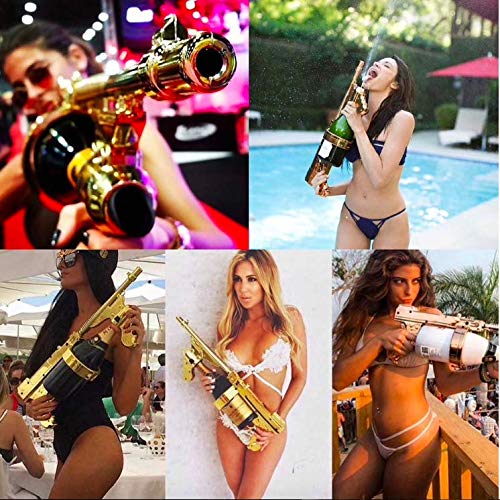 Chrome Champagne Spray Gun - Party Celebration Accessory for Weddings, Birthdays & New Year's Eve
