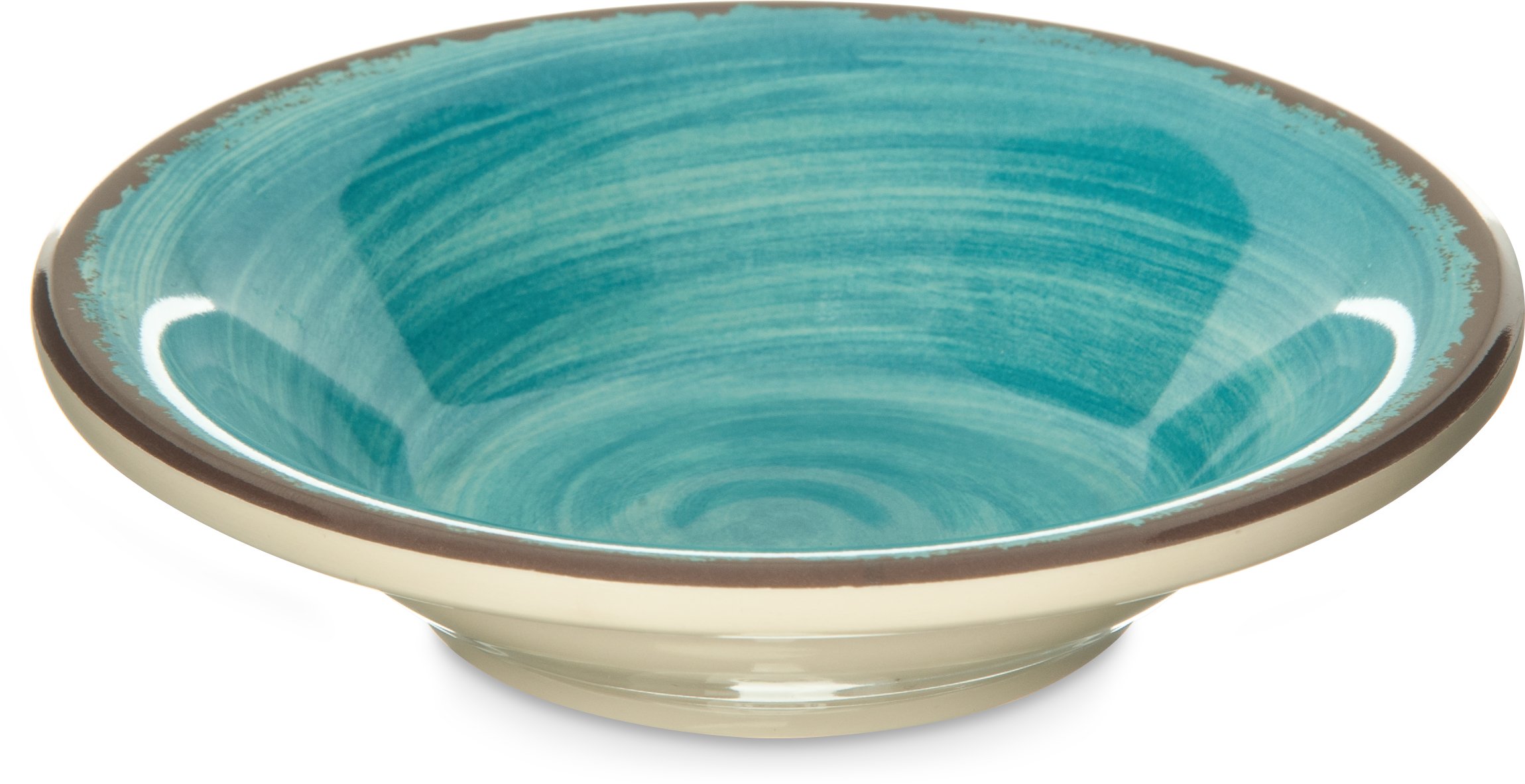 Carlisle FoodService 4.5oz Melamine Reusable Plastic Bowl - Pottery Style Serving Dish for Fruits, Salads, Snacks - Durable & Lightweight for Home, Restaurant, Catering (Pack of 48, Aqua Blue) - Perfect for Parties, Picnics & Daily Kitchen Use