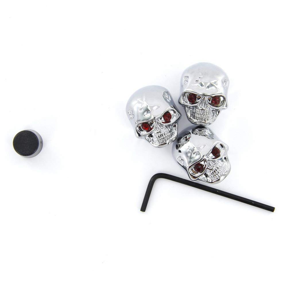 3PCS Metal Skull Guitar Knobs - Volume & Tone Control Knobs for Electric Guitar - Premium Replacement Parts for Rock & Metal Music Scenes