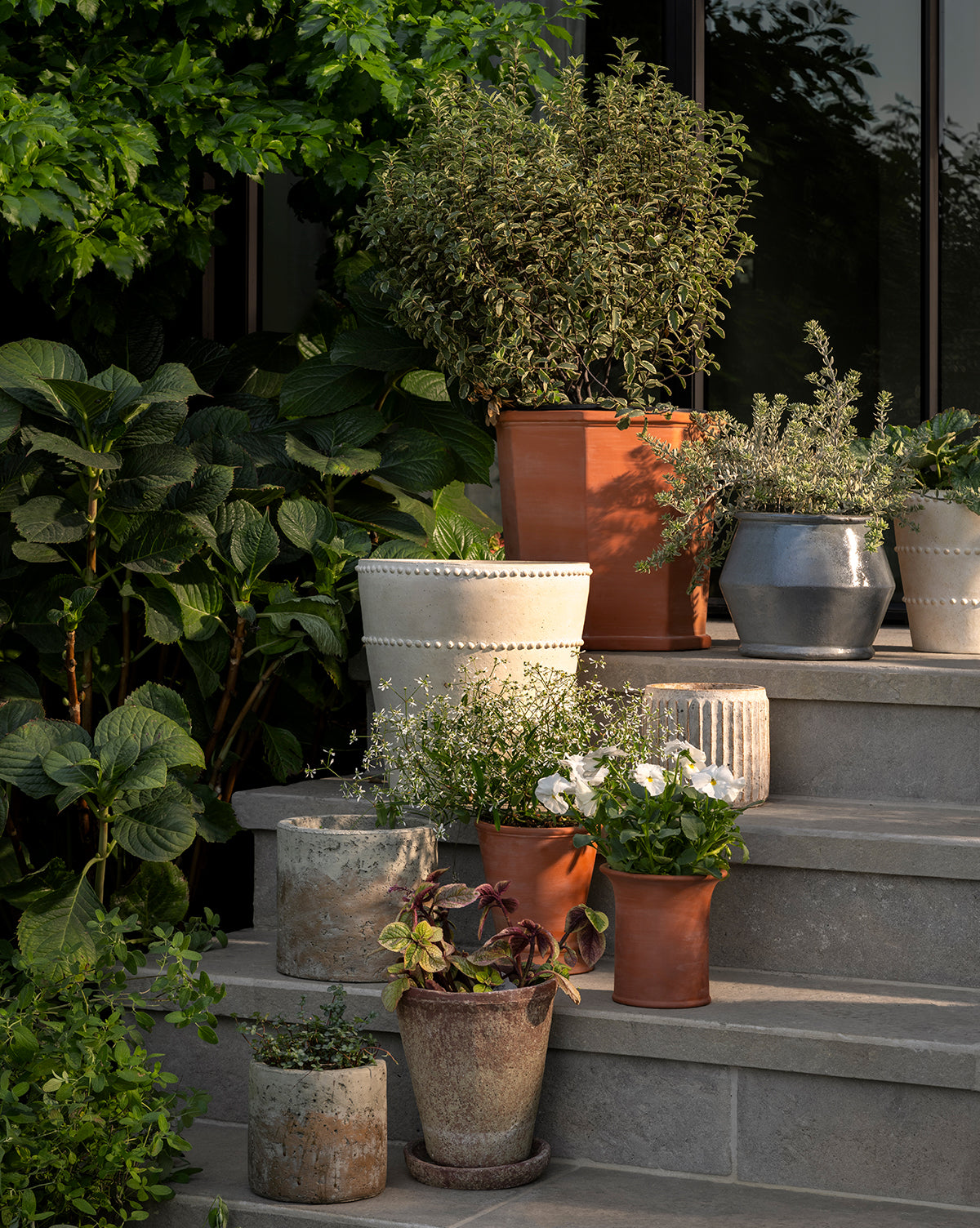 Oksana Distressed Cement Planter - Modern Indoor/Outdoor Flower Pot for Home Decor, Succulents & Plants | Perfect for Living Room, Patio, Garden & Office Decor
