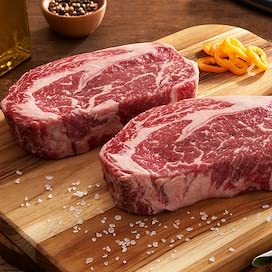 Premium Boneless Ribeye Steaks - USDA Choice Angus Beef (8-10oz Steaks) - Perfect for Grilling, BBQ, and Special Occasions