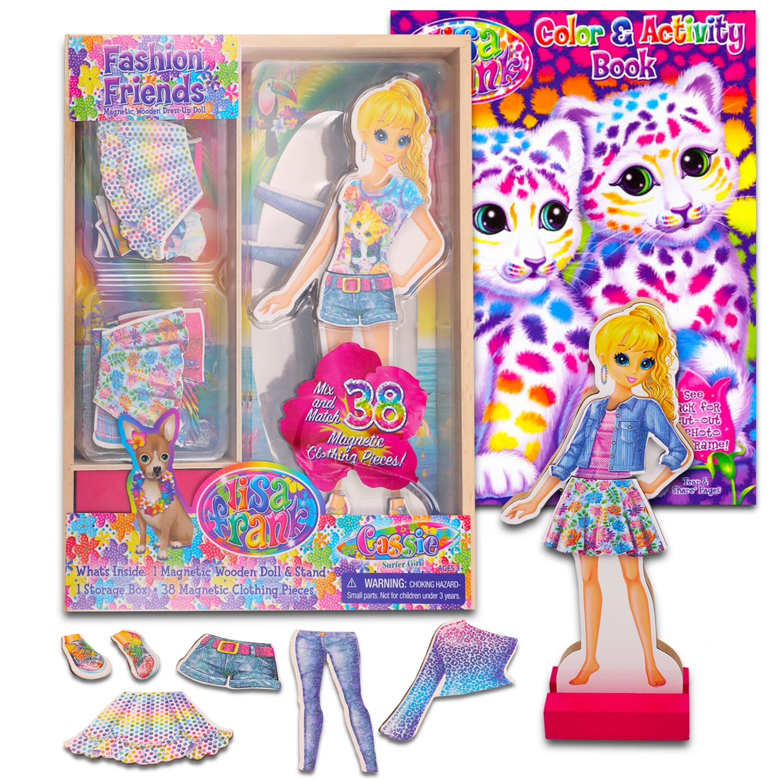 Lisa Frank Toys Activity Set for Kids & Adults - Party Pack with Dolls & Games