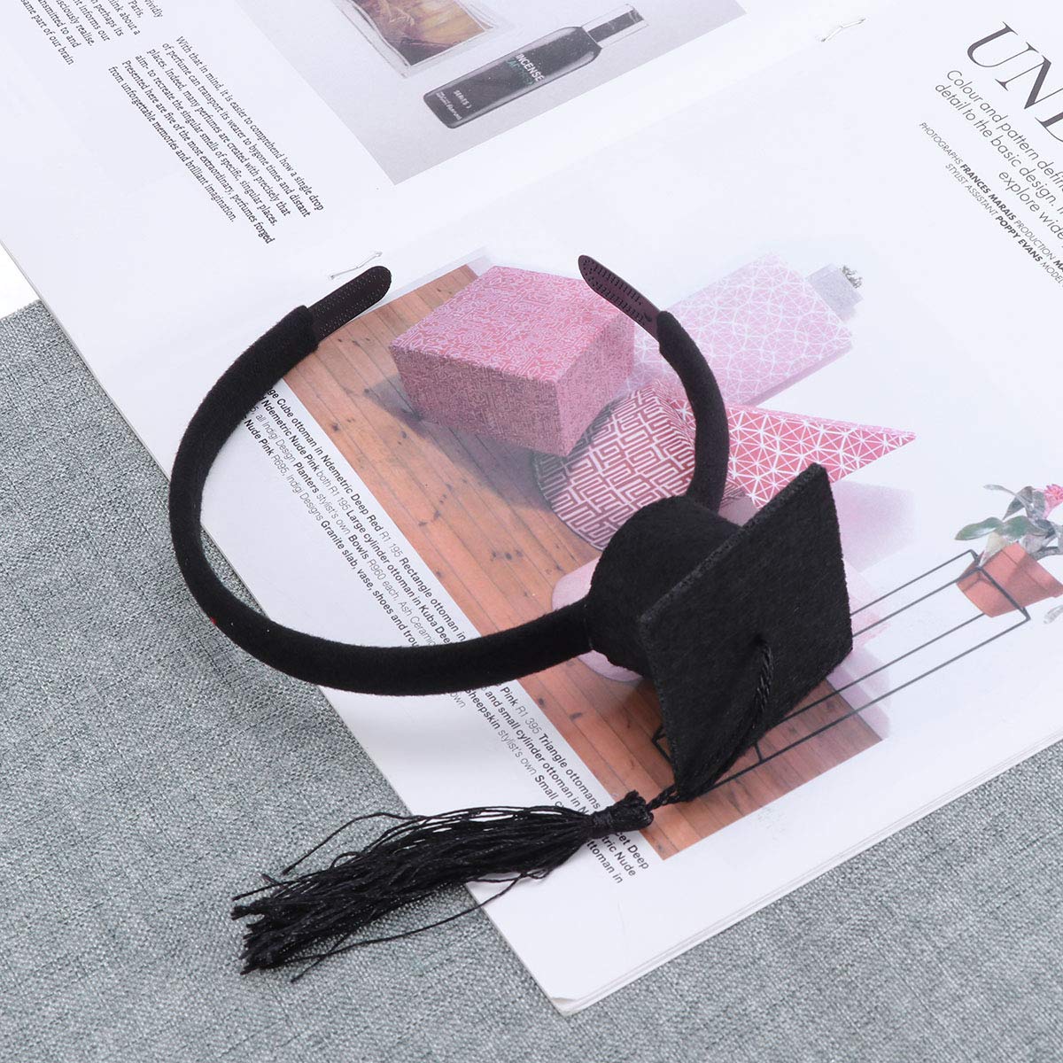 Graduation Headbands for Women & Kids - Bulk Black Hair Bands with Cap for Doctoral, Party & Grad Ceremony - Perfect for Graduation Photos, School Events & Celebrations