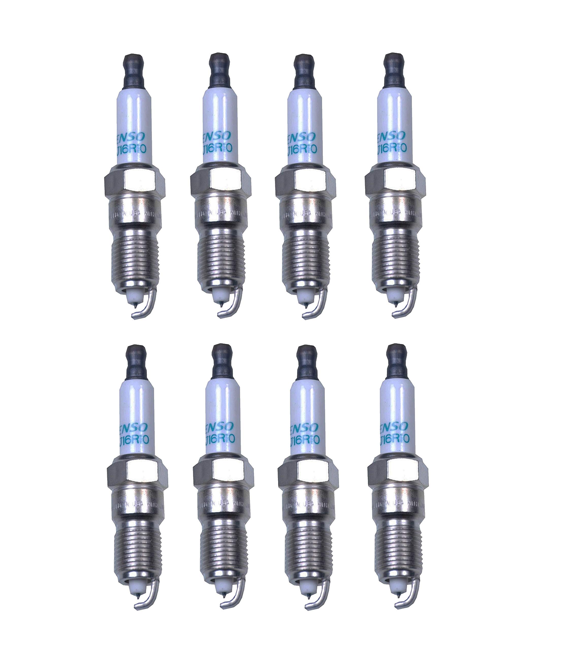 Denso Iridium Long Life Spark Plugs - Set of 8 (0.040 Gap) for Cadillac, Chevy, GMC V8 Engines - Improves Fuel Efficiency & Engine Performance - Perfect for Daily Commute, Highway Driving & Towing