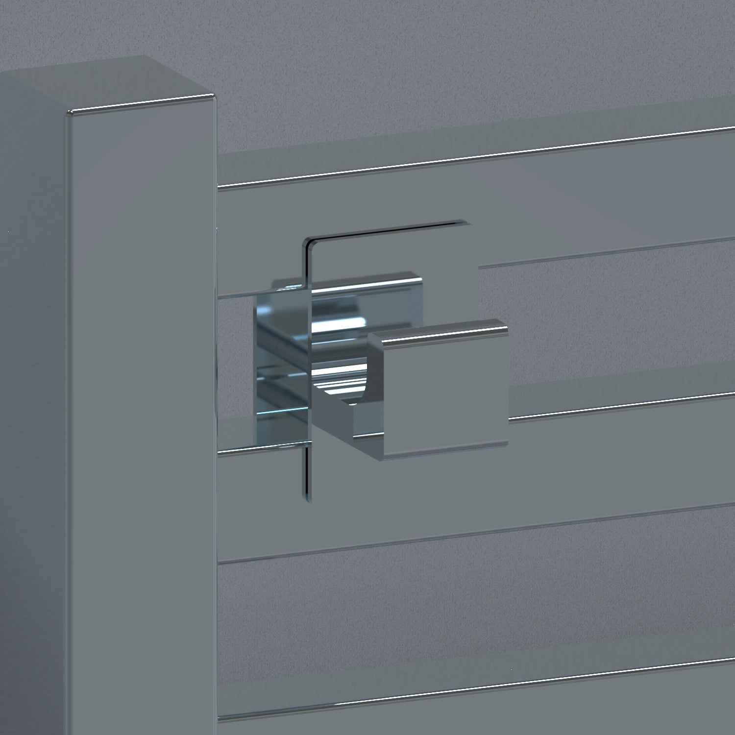 Amba Quadro Bathrobe Hanger - Premium Nickel & Chrome Finish - Space Saving Robe Hook for Bathroom, Bedroom, or Spa