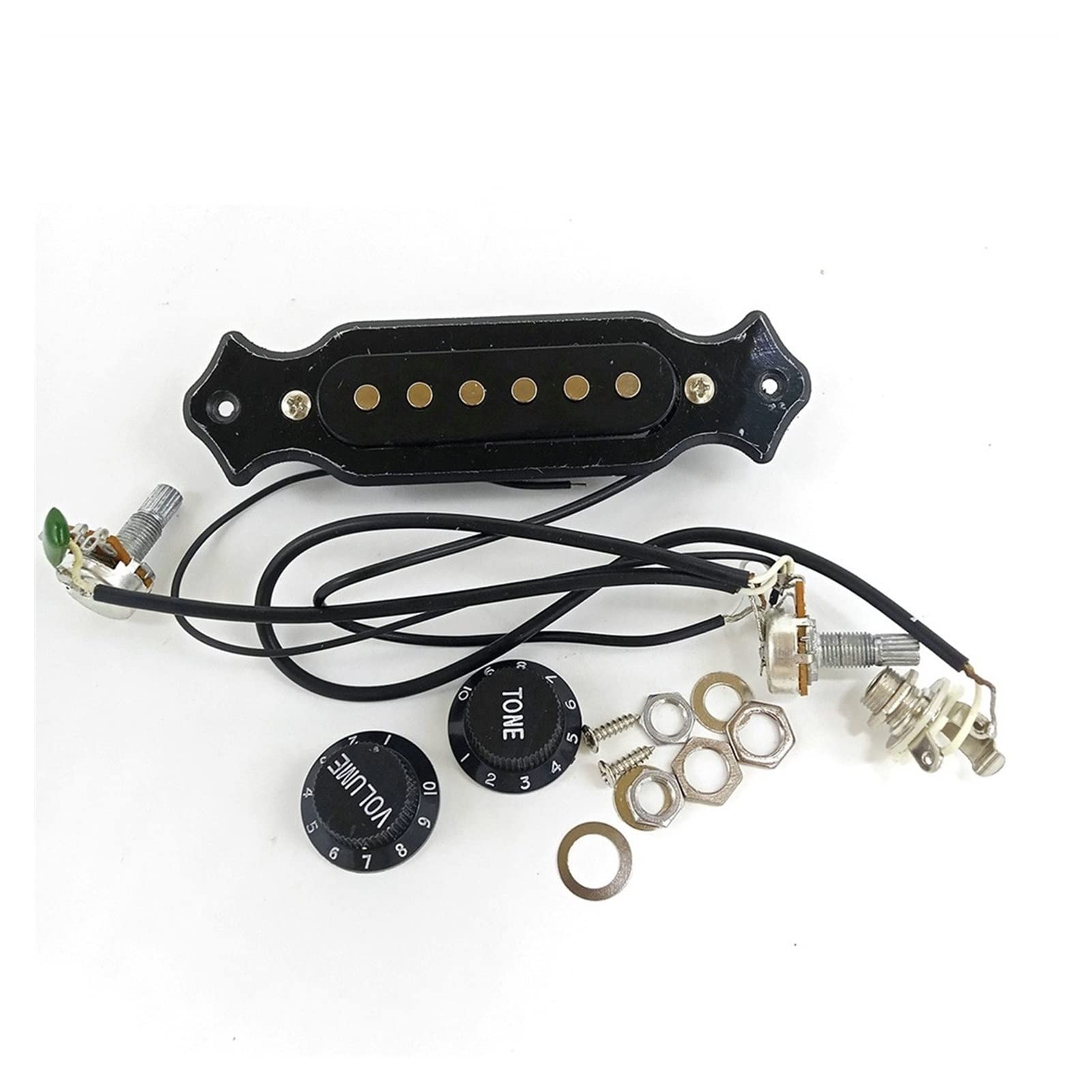 Electric Guitar Pickup Harness Kit - 1T1V Prewired for Easy Installation