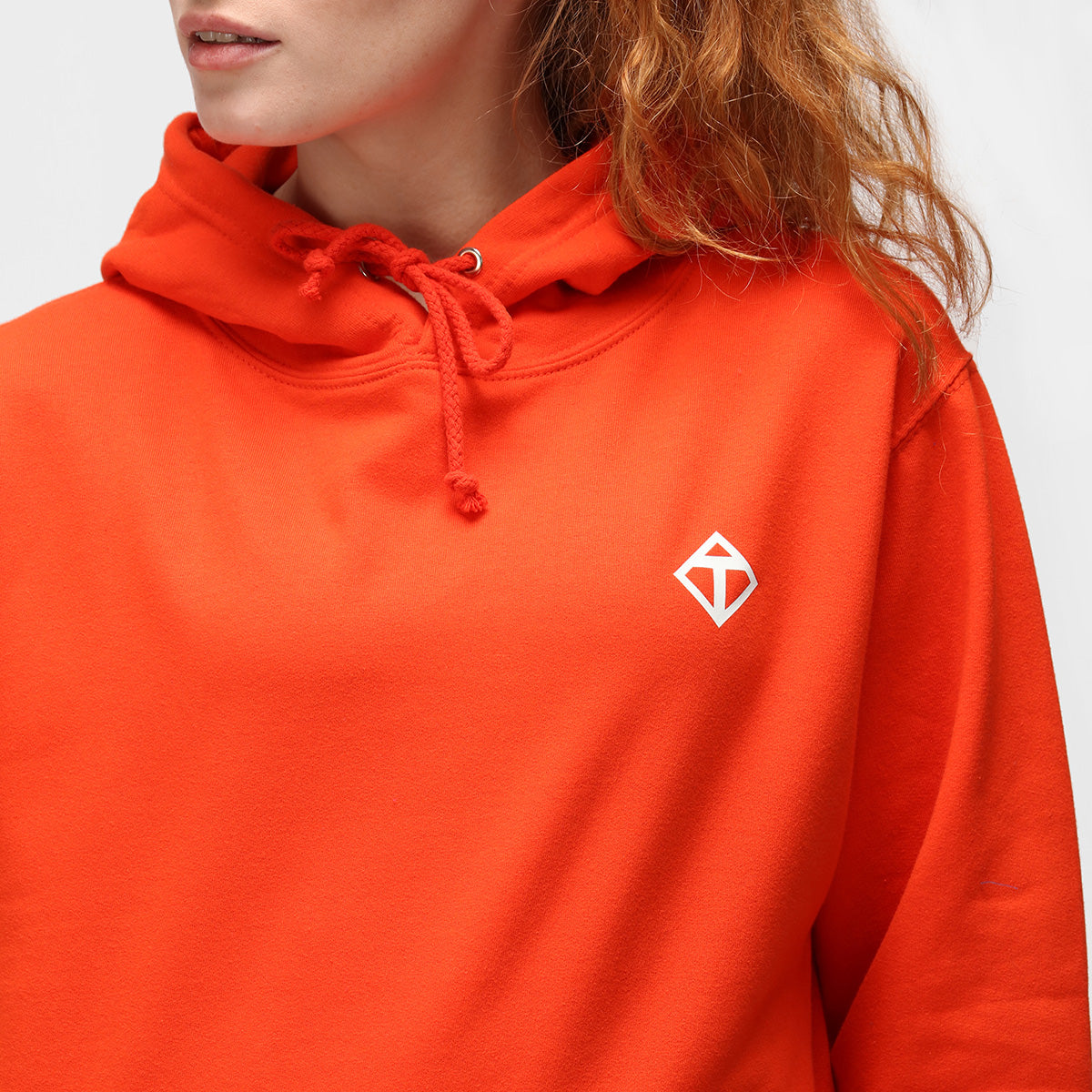 Sunset Orange Diamond Hoodie - Soft & Stylish Unisex Pullover for Men & Women | Perfect for Casual Wear, Outdoor Activities & Lounge Comfort