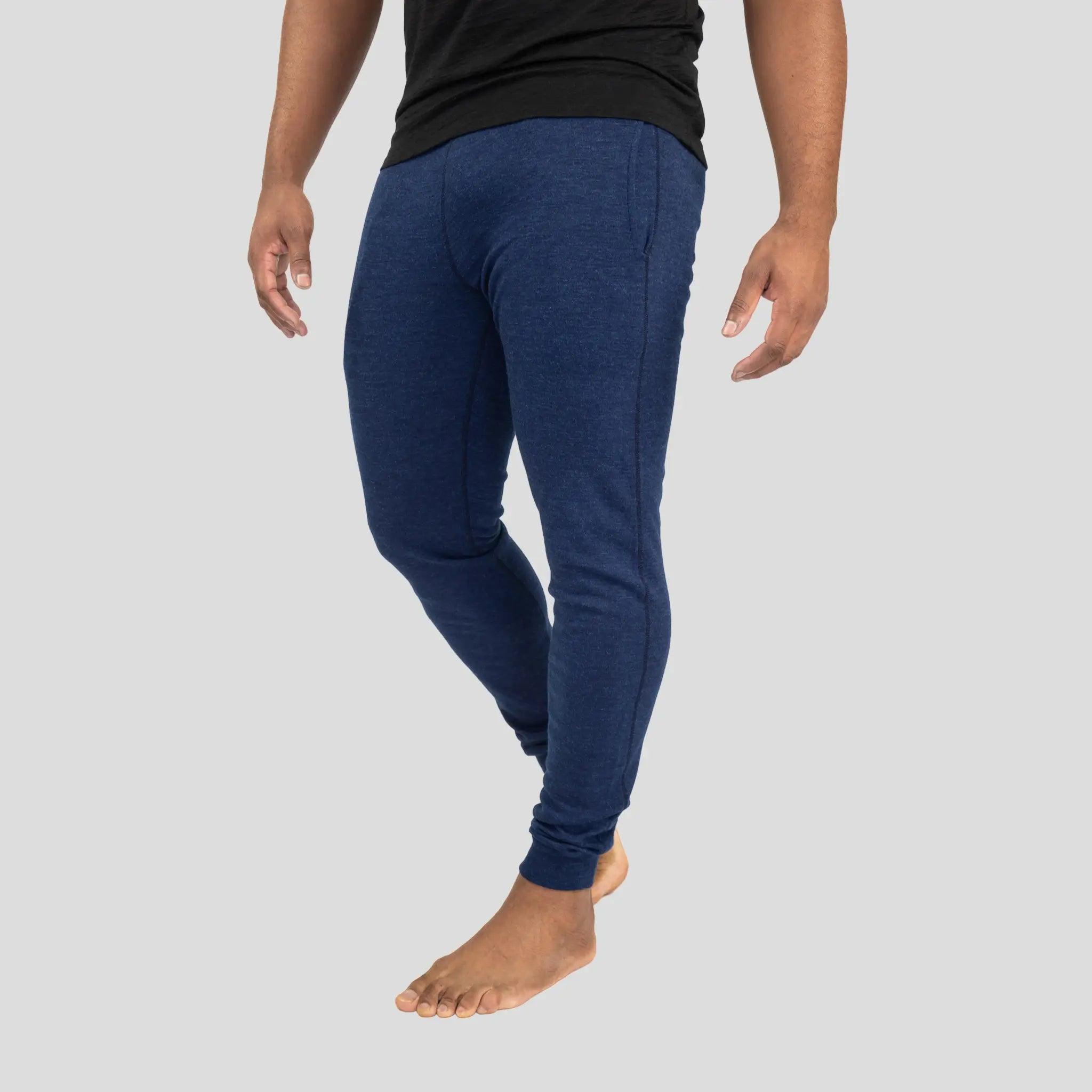 Men's Alpaca Wool Joggers - 300 GSM Lightweight Thermal Running Pants for Winter Outdoor Activities & Lounge Wear