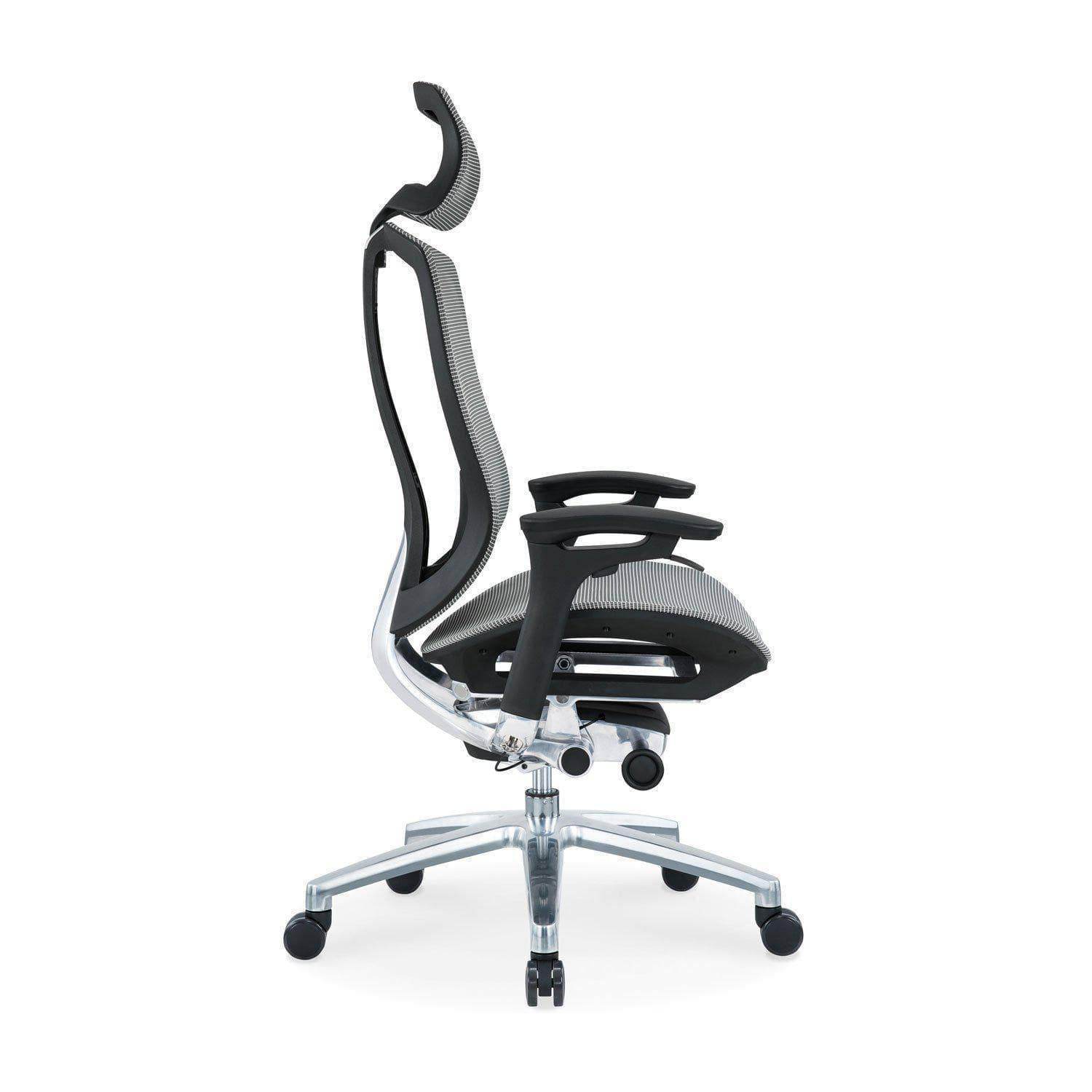 Ergonomic Gamma Grey Office Chair - Adjustable Height & Lumbar Support - Comfortable Mesh Back for Long Hours - Perfect for Home Office, Gaming & Workspaces