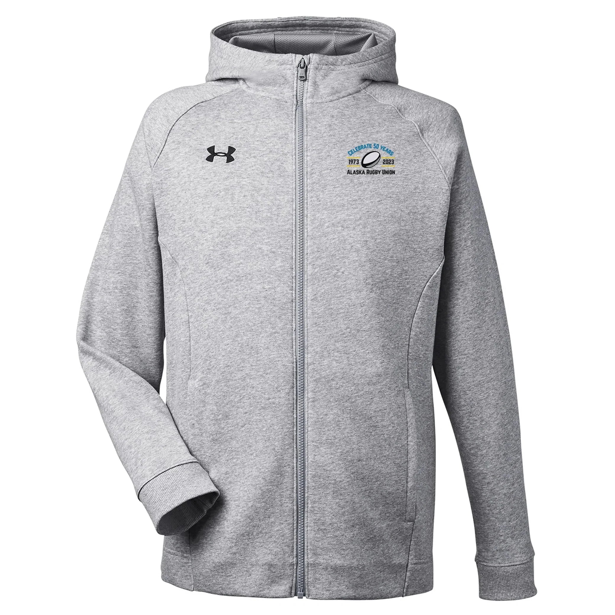 AKRU 50th Anniversary Hustle Zip-Up Hoodie for Men & Women - Comfortable Fleece Pullover for Casual Wear, Gym, and Outdoor Activities