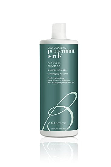 Brocato Peppermint Scrub Purifying Shampoo for Scalp Care - Refreshing Mint Clarifying Shampoo for Deep Cleansing & Oil Control - Perfect for Daily Use & Detox Hair Treatment