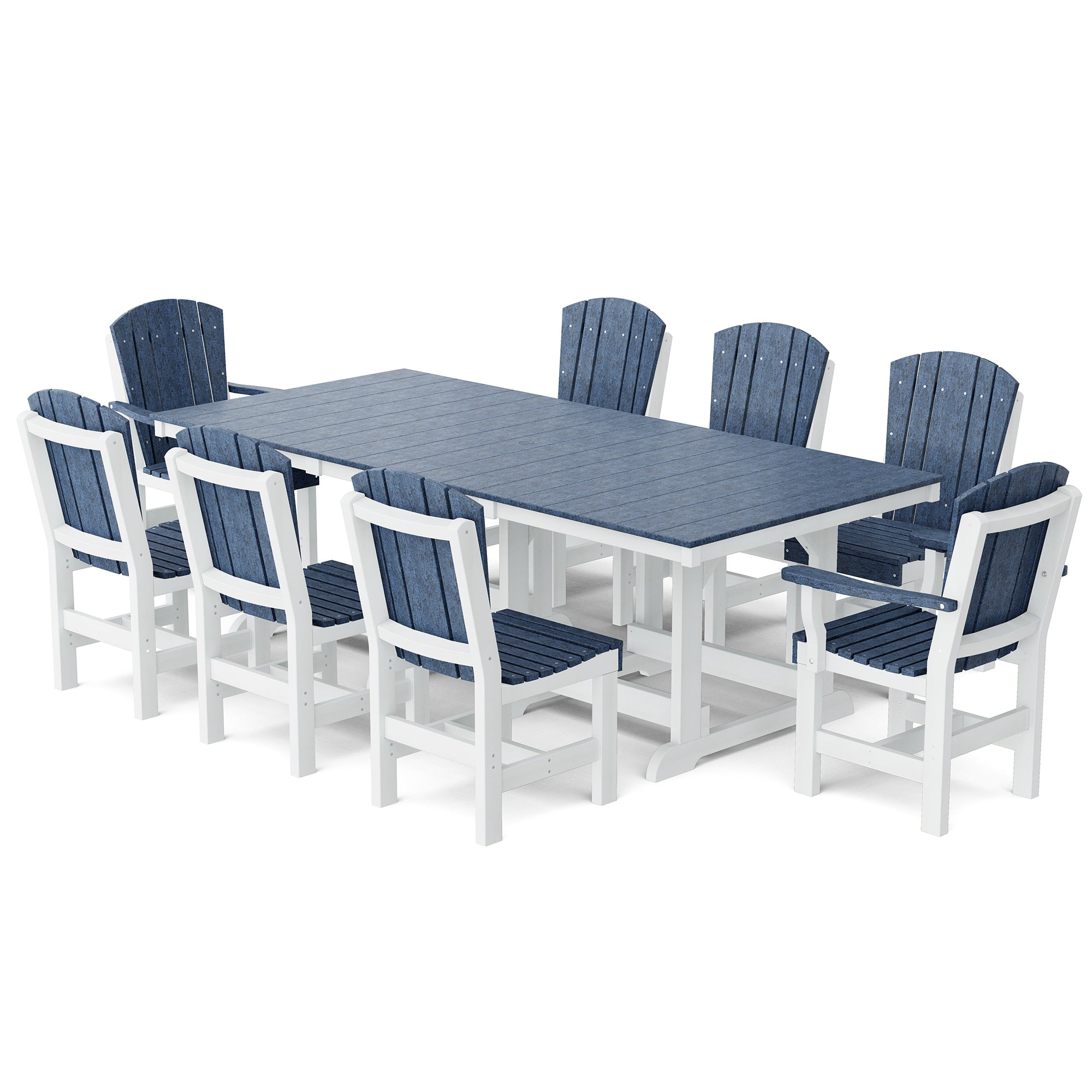 Heritage 9-Piece 44x94 Inch Dining Table Set - Perfect for Family Gatherings, Dinner Parties & Formal Dining Rooms