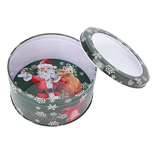 Premium Christmas Tin Box - Exquisite Polished Pattern, Durable Tinplate Storage for Holiday Gifts & Decor | Perfect for Festive Treats, Cookie Storage & Seasonal Home Decor