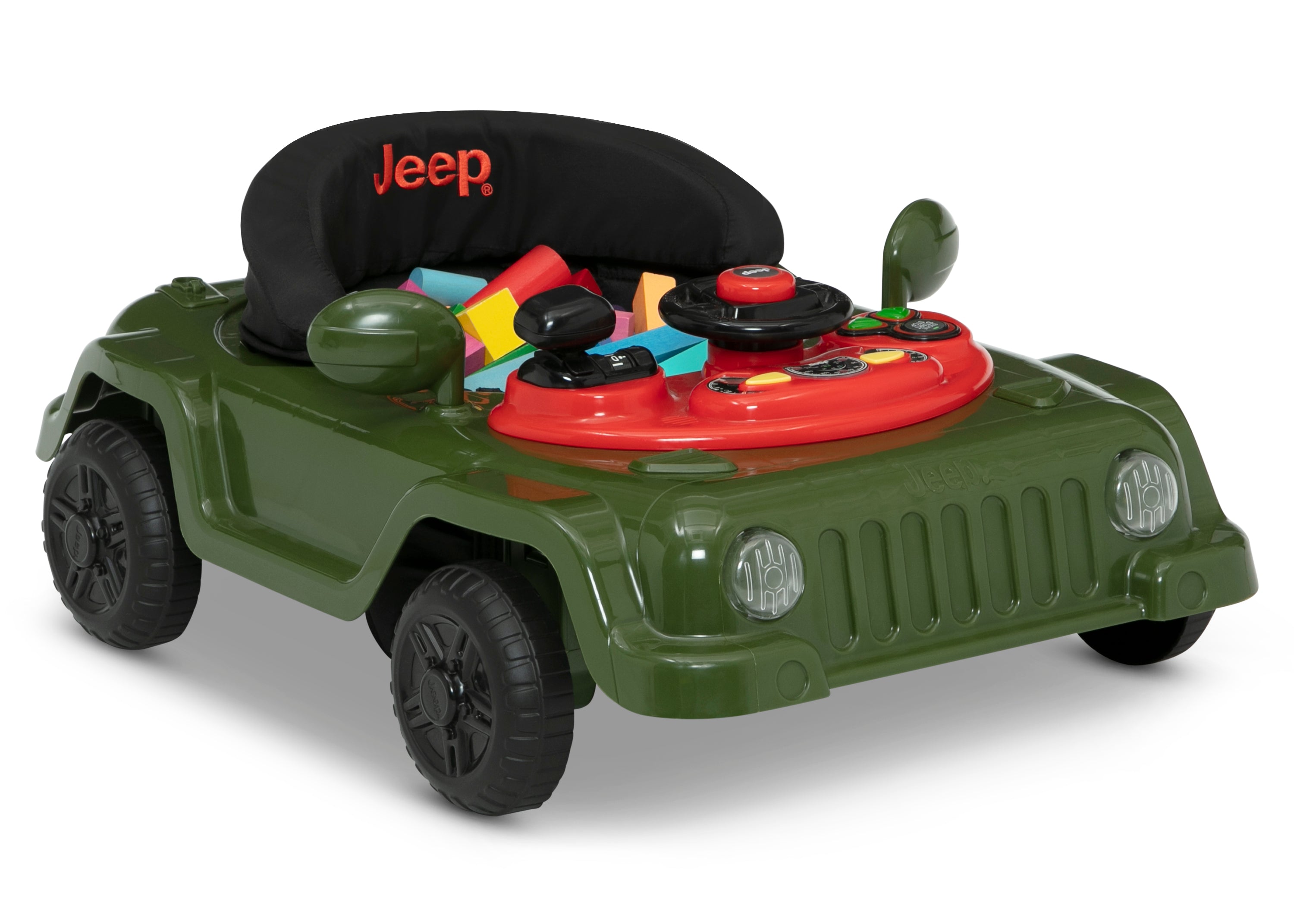 Jeep® Classic Wrangler Activity Walker for Babies - Sturdy 3-Wheel Design with Adjustable Height | Perfect for Indoor & Outdoor First Steps, Learning to Walk, and Toddler Playtime