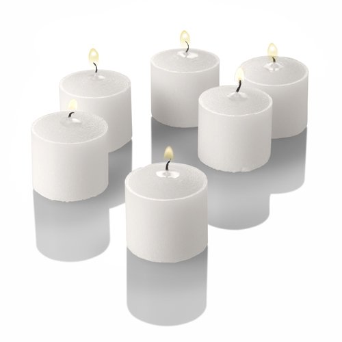 144-Pack Richland Unscented White Votive Candles & Clear Glass Eastland Votive Holders Set - Perfect for Weddings, Parties, Restaurants, and Home Decor