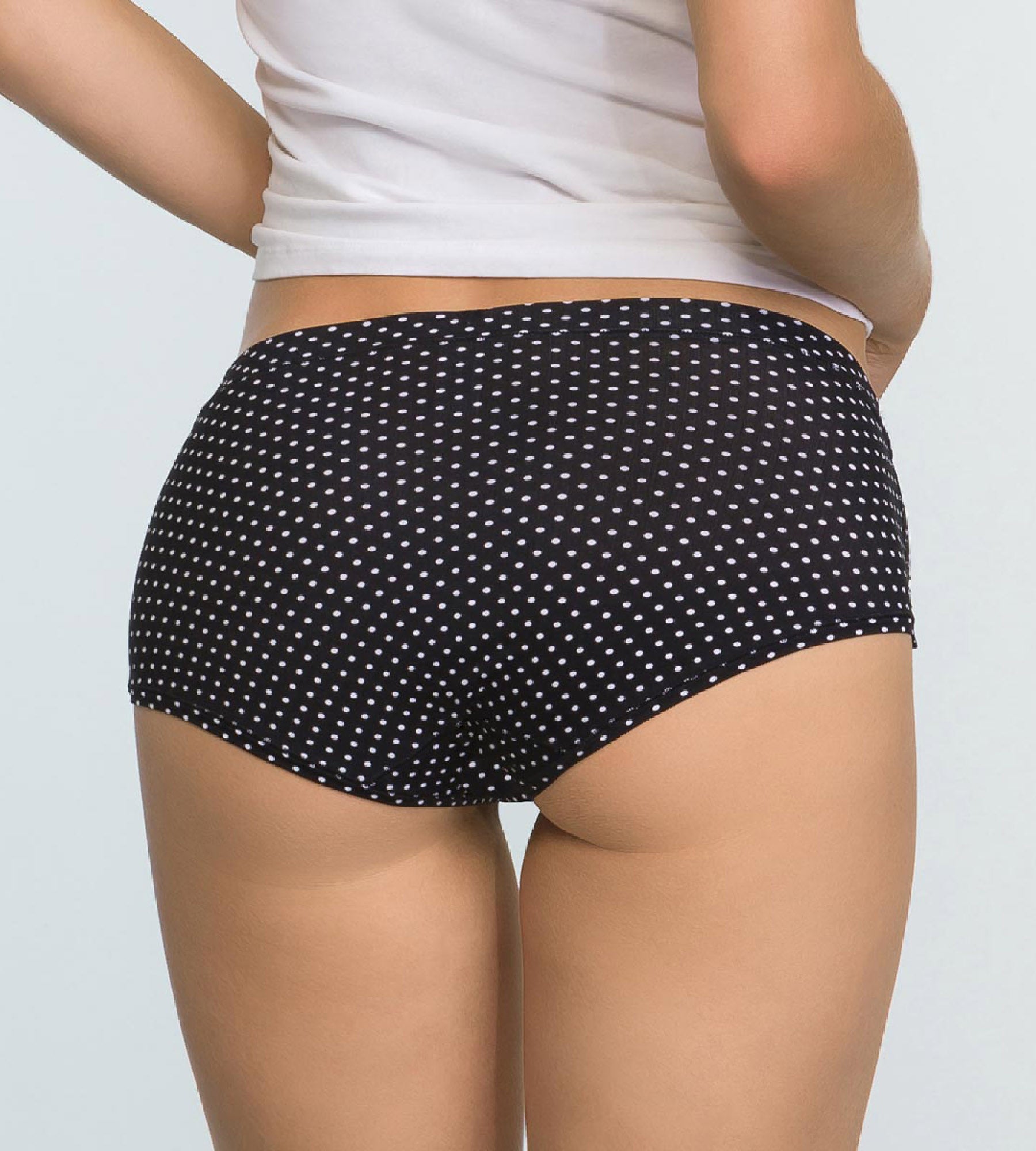 2 Pack Women's Black & Polka Dot Shorty Bodysuits - Sexy Lingerie for Casual Wear, Date Night & Layering