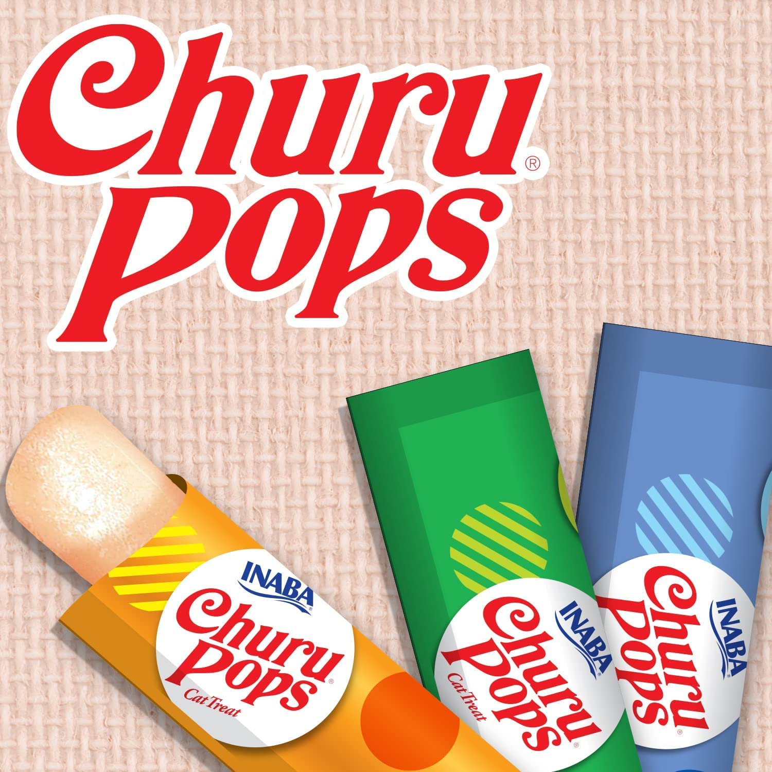 INABA Churu Pops Moist & Chewy Cat Treats - Tuna Flavor (12 Tubes) | Irresistible Soft Cat Snacks for Training, Rewards & Bonding with Your Feline Friend