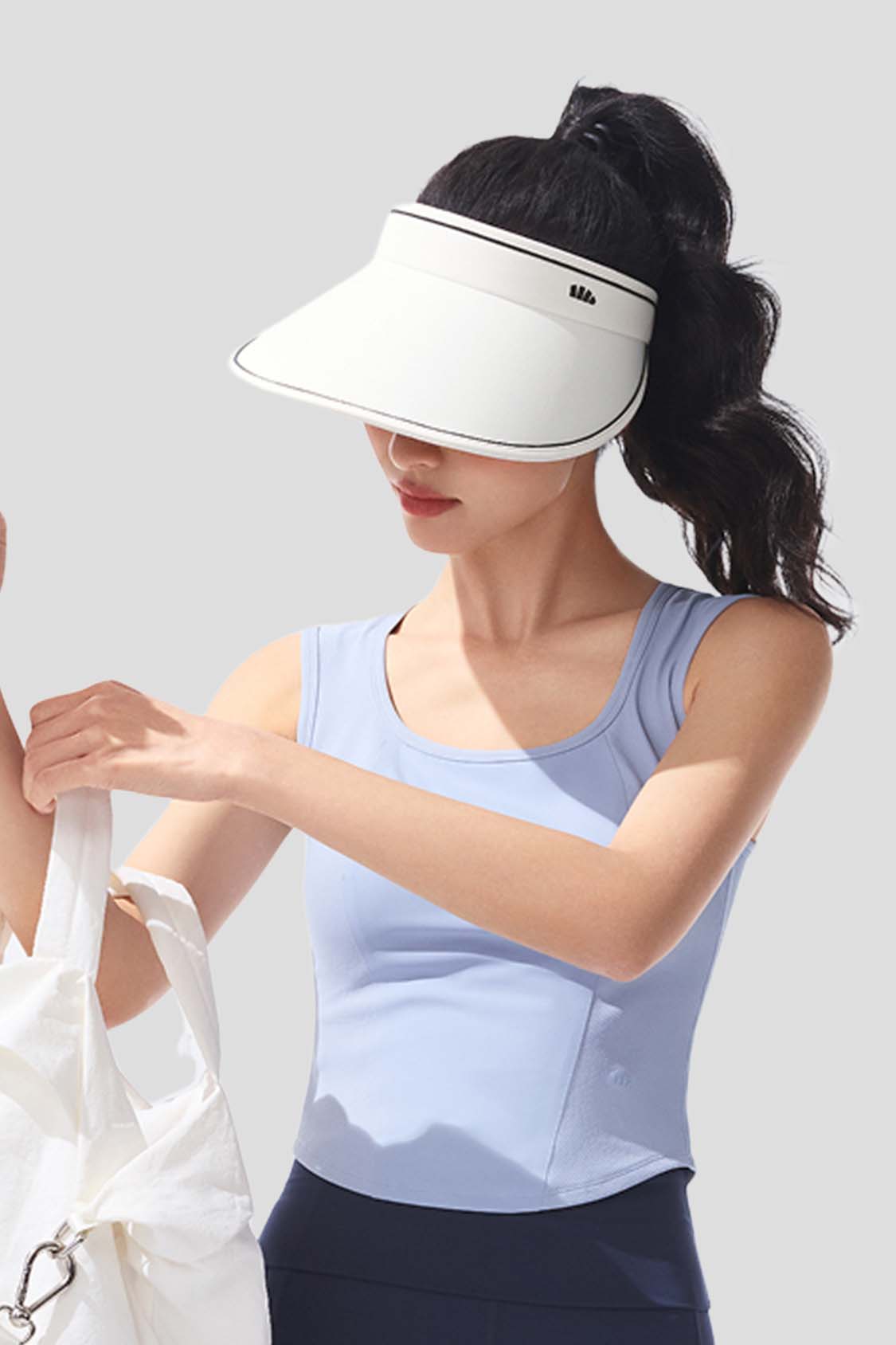 Guji Wide Brim Women's Sun Visor Hat UPF50+ for Outdoor Activities - Beach, Golf, Hiking & Gardening (BM569)