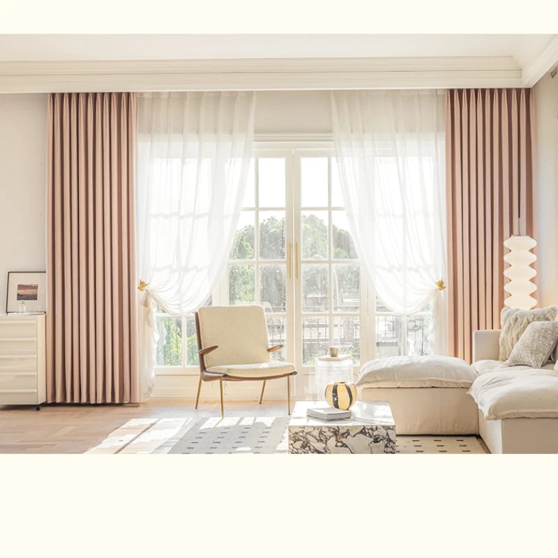 Elena Striped Chenille Curtain Swatch - Soft Textured Window Drapes for Living Room & Bedroom Decor